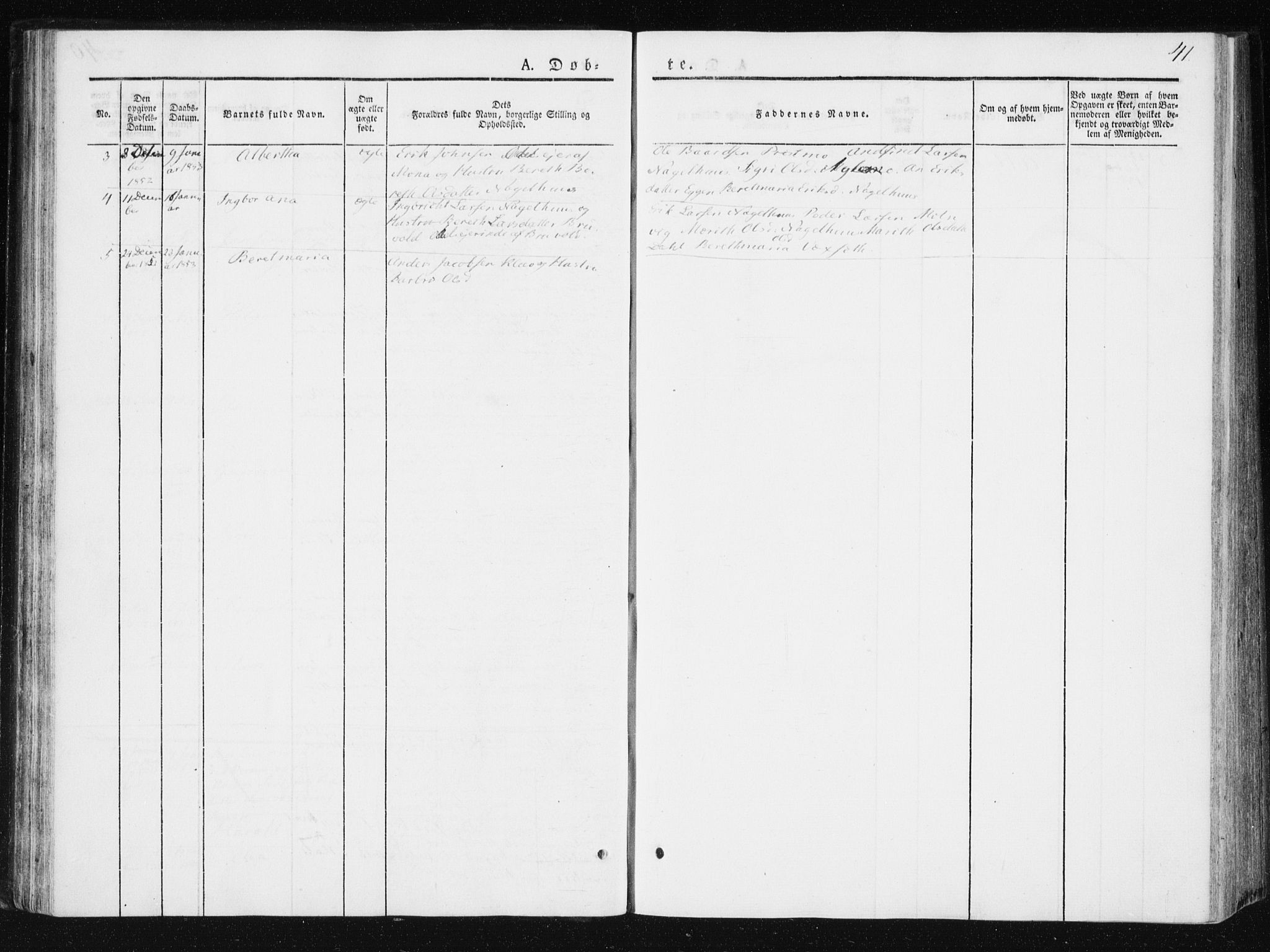 Ministerialprotokoller, klokkerbøker og fødselsregistre - Nord-Trøndelag, SAT/A-1458/749/L0470: Parish register (official) no. 749A04, 1834-1853, p. 41