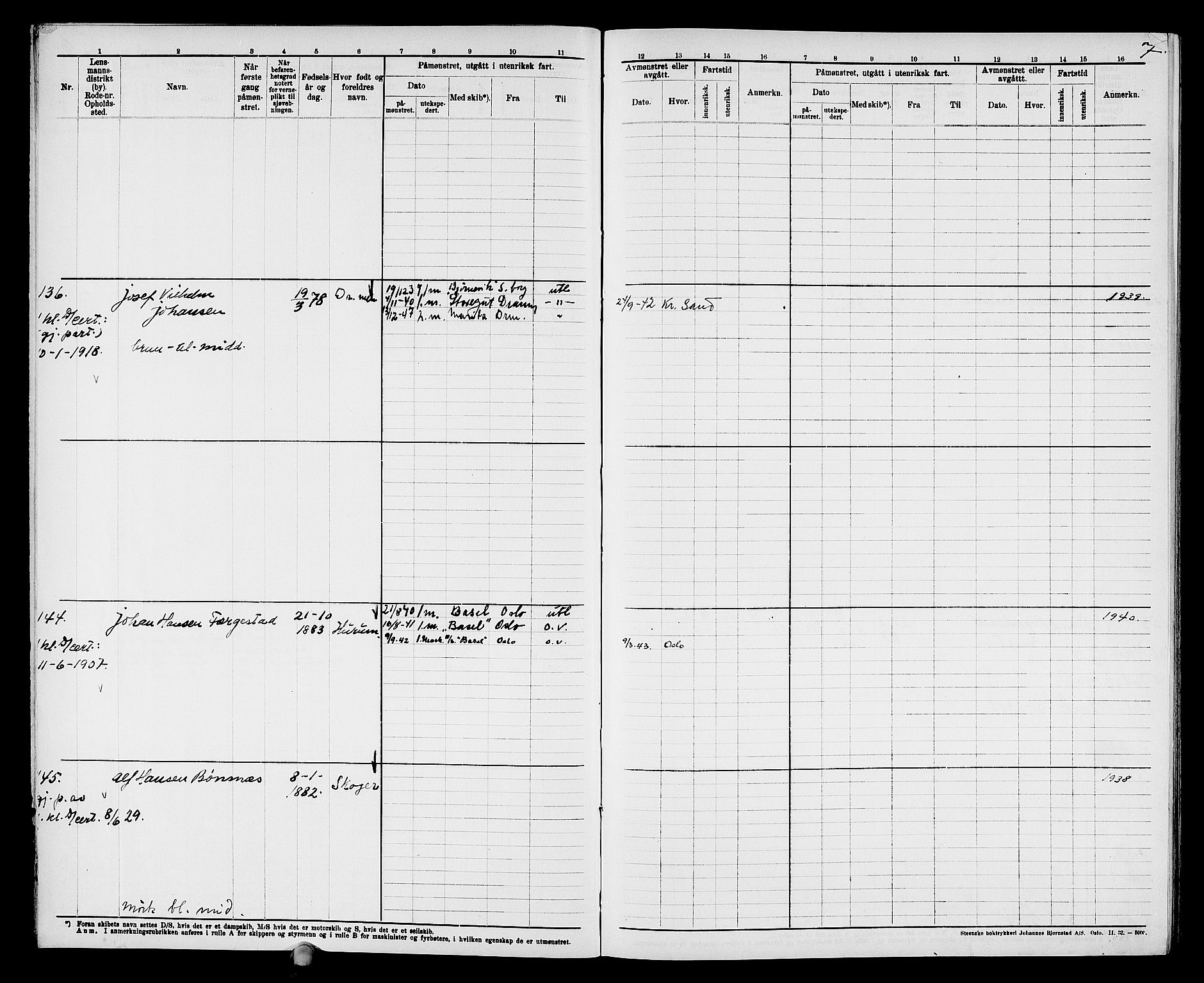 Drammen innrulleringsdistrikt, AV/SAKO-A-781/F/Fd/L0004: Maskinist- og fyrbøterrulle, 1904-1948, p. 11