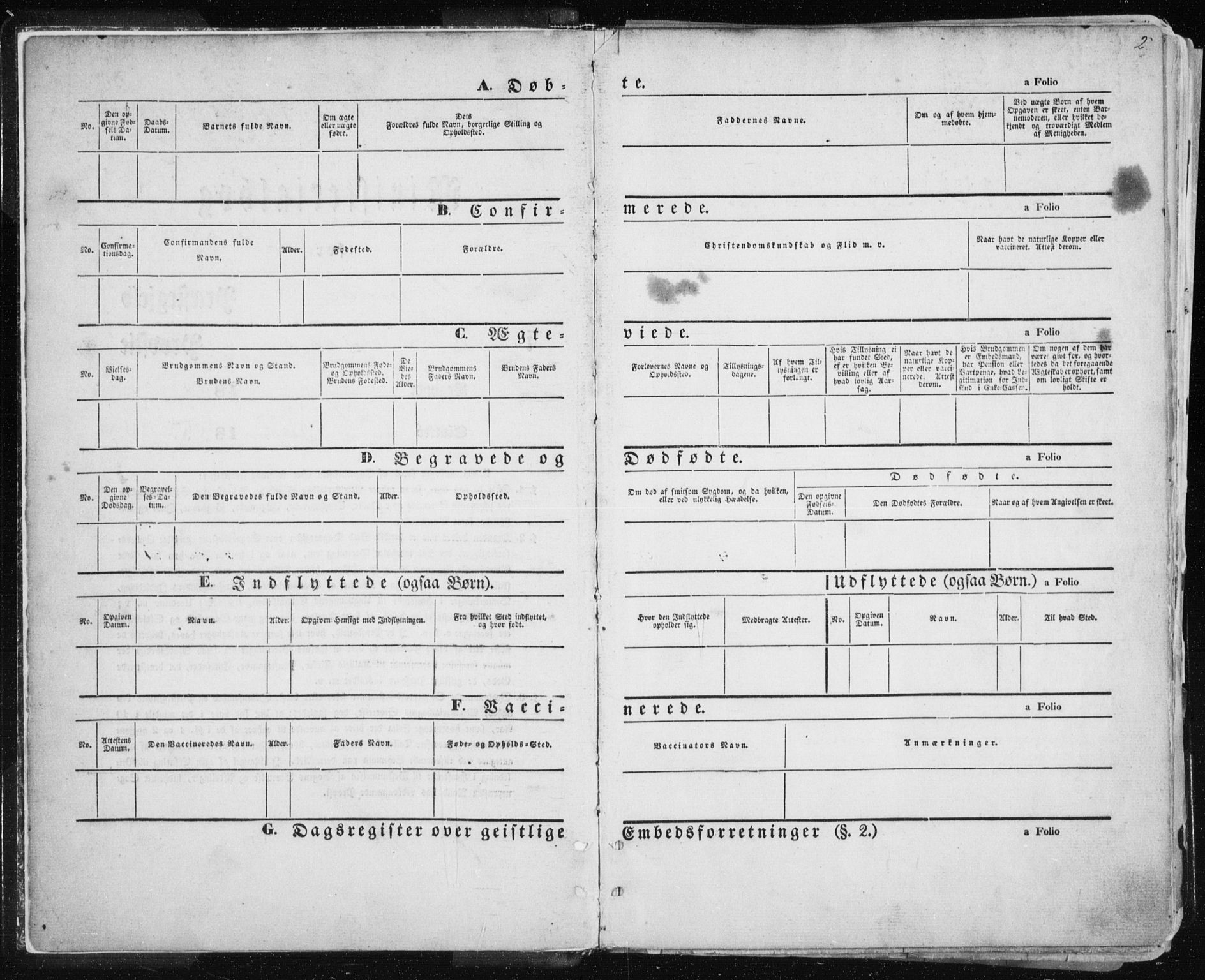 Tromsø sokneprestkontor/stiftsprosti/domprosti, SATØ/S-1343/G/Ga/L0010kirke: Parish register (official) no. 10, 1848-1855, p. 2