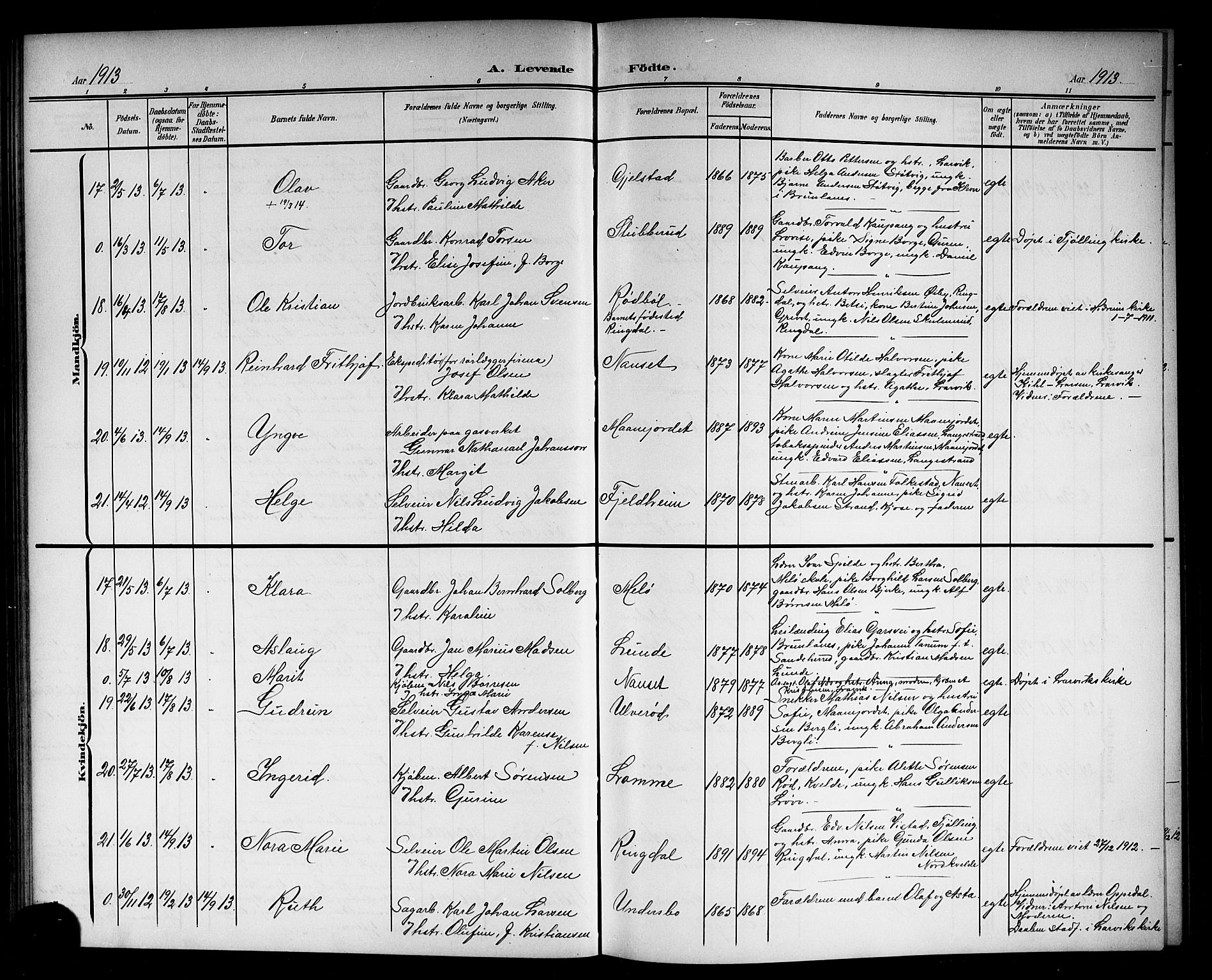 Hedrum kirkebøker, AV/SAKO-A-344/G/Ga/L0004: Parish register (copy) no. I 4, 1902-1915