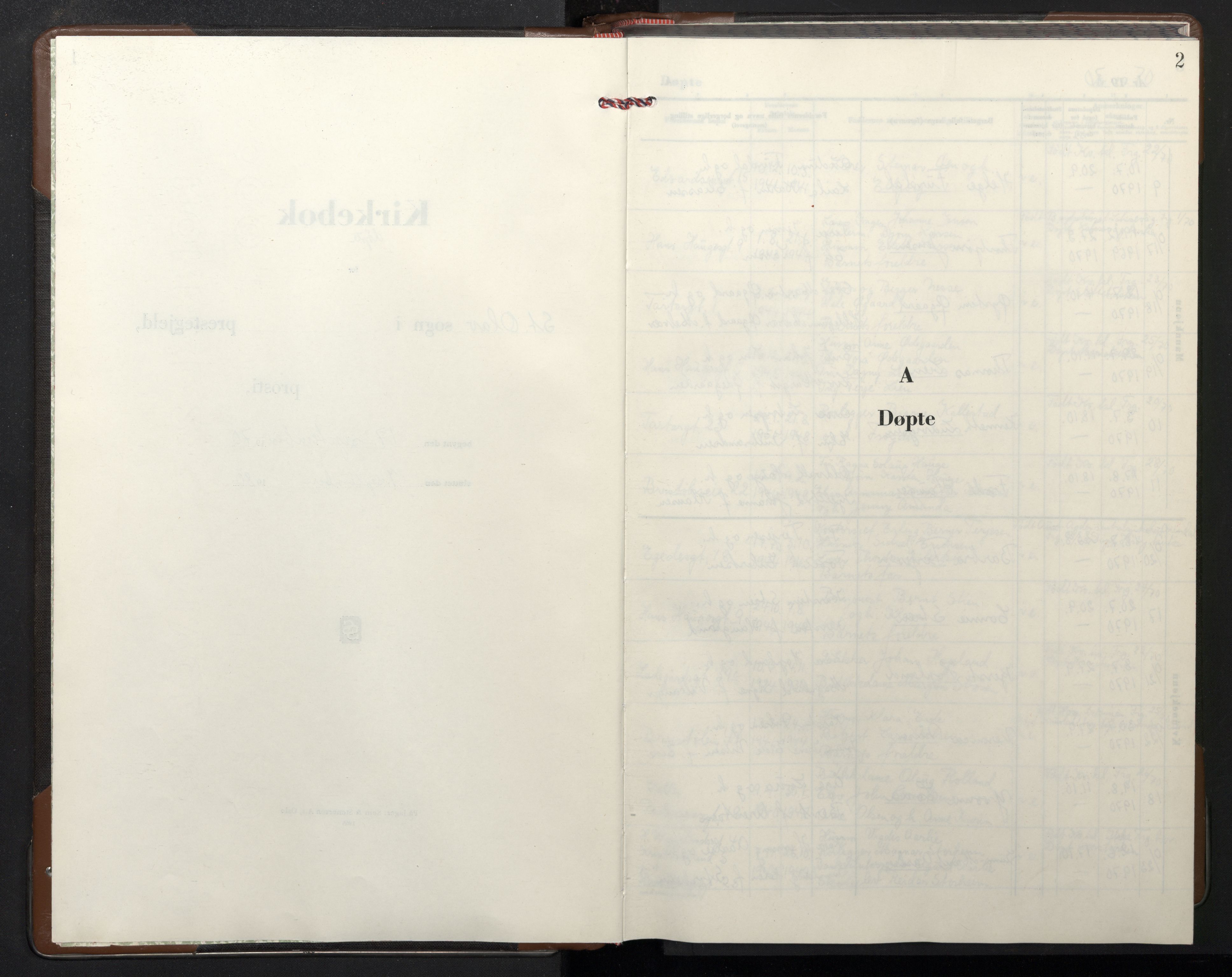 St. Olavs Sokneprestembete, SAB/A-78101/H/Hab: Parish register (copy) no. A 2, 1970-1980, p. 1b-2a