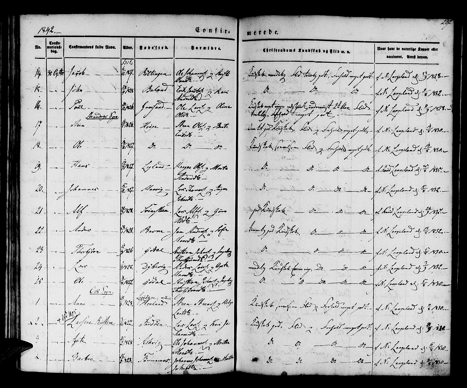 Os sokneprestembete, AV/SAB-A-99929: Parish register (official) no. A 15, 1839-1851, p. 207