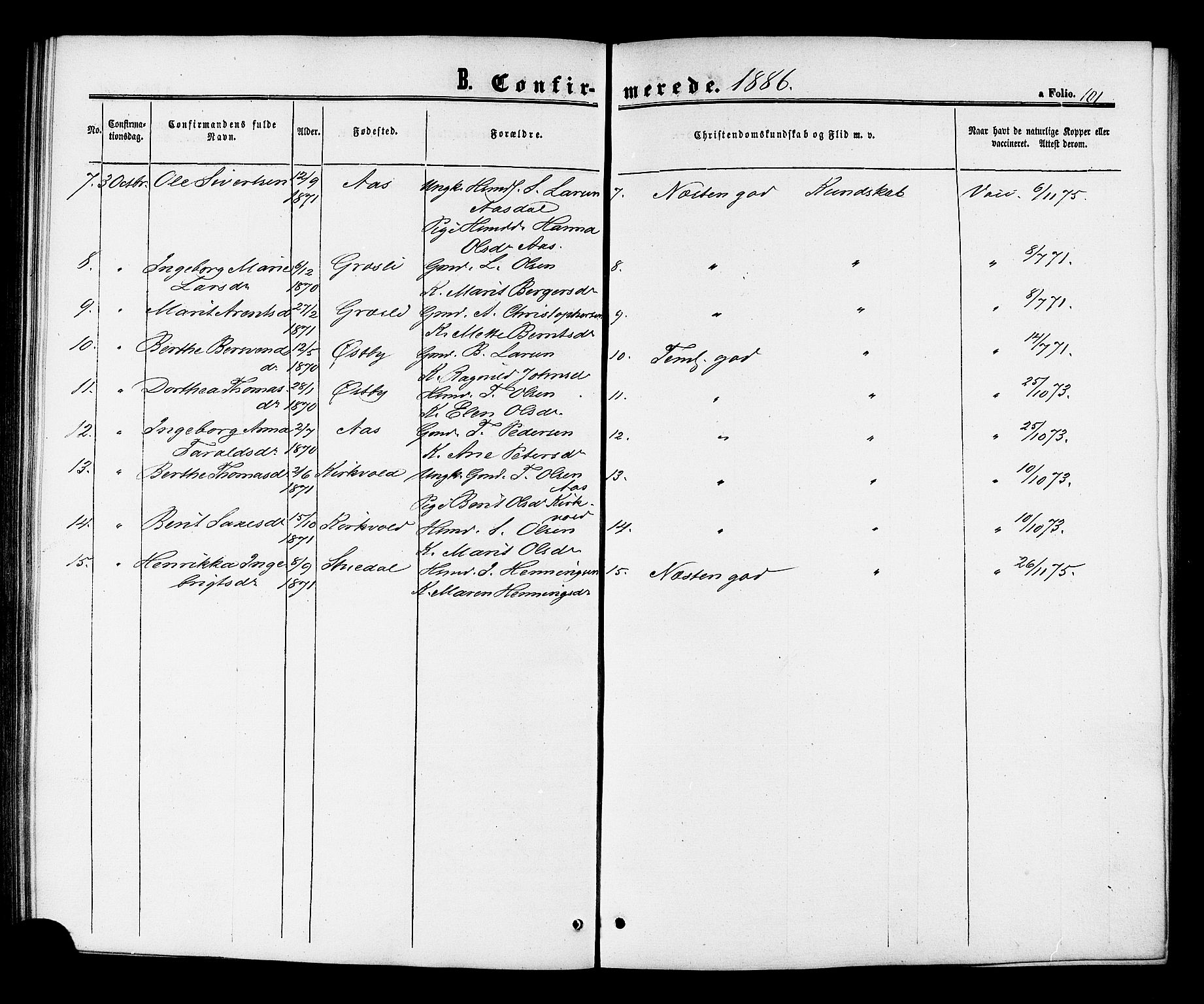 Ministerialprotokoller, klokkerbøker og fødselsregistre - Sør-Trøndelag, AV/SAT-A-1456/698/L1163: Parish register (official) no. 698A01, 1862-1887, p. 101