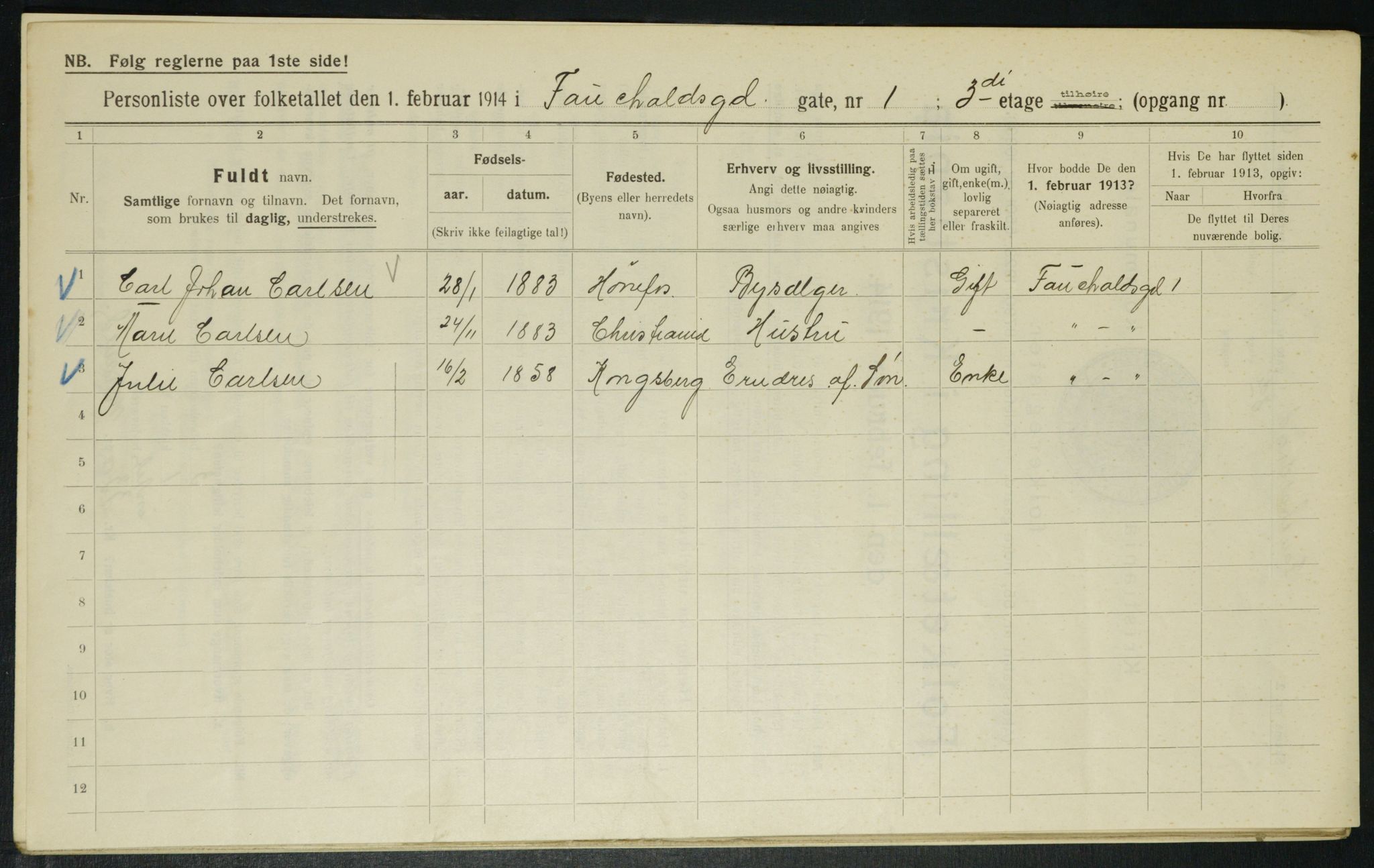 OBA, Municipal Census 1914 for Kristiania, 1914, p. 23831