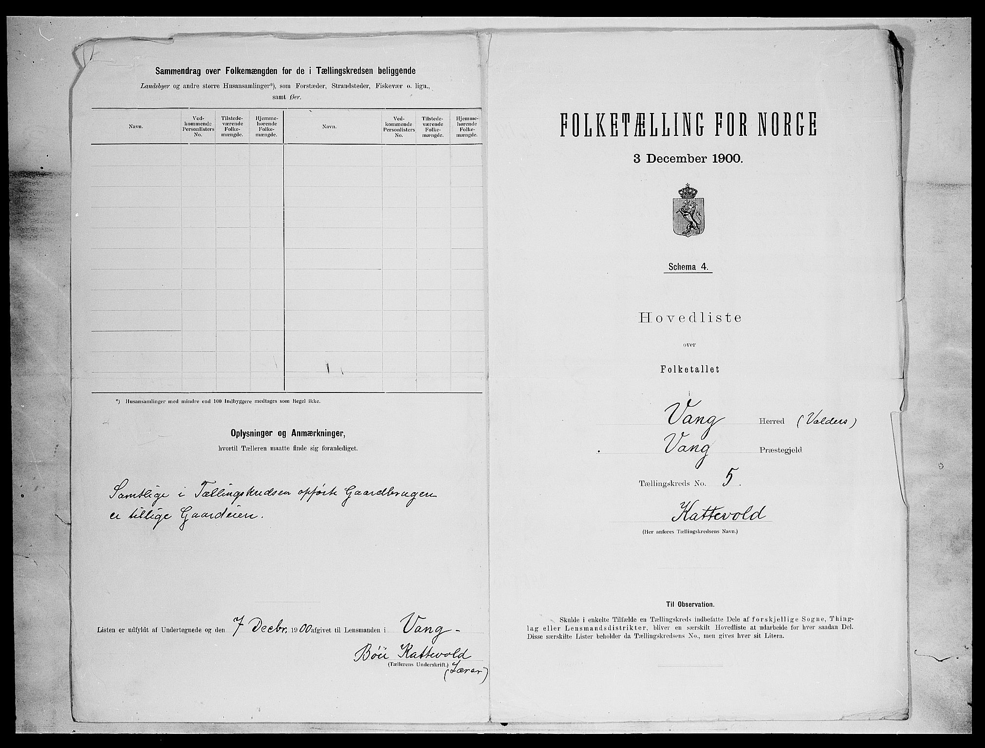 SAH, 1900 census for Vang, 1900, p. 24