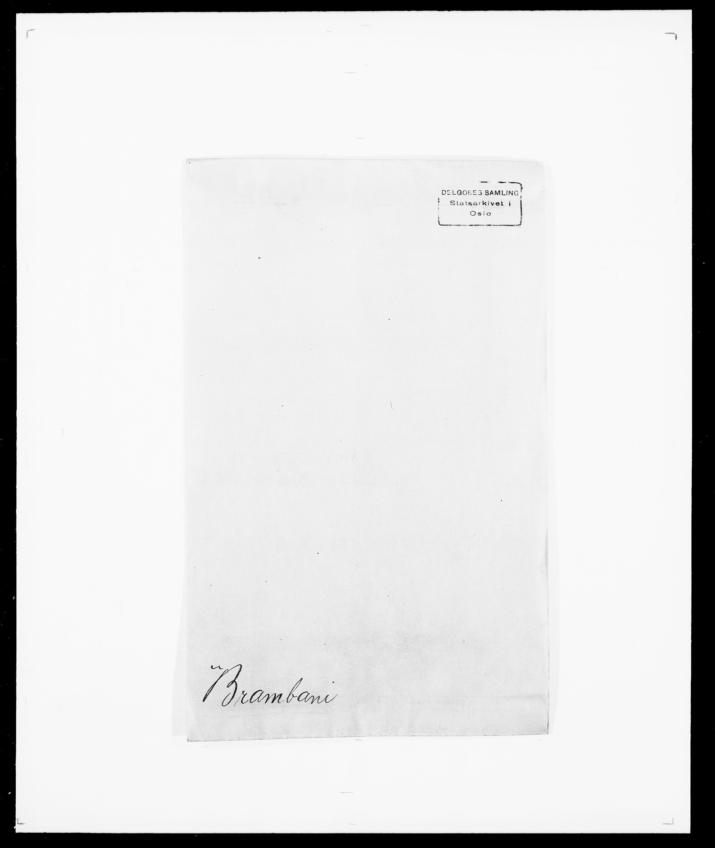 Delgobe, Charles Antoine - samling, AV/SAO-PAO-0038/D/Da/L0006: Brambani - Brønø, p. 1