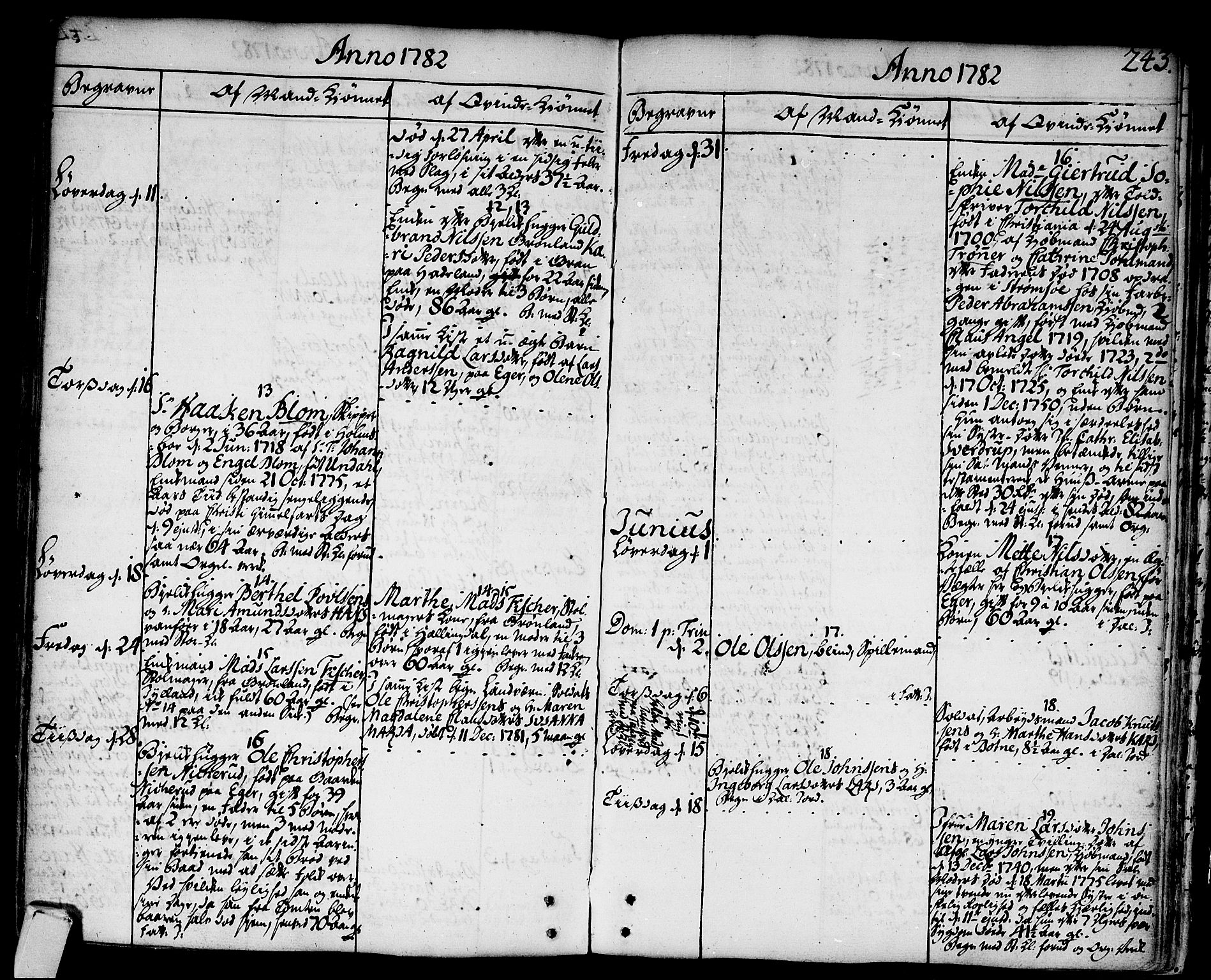 Strømsø kirkebøker, AV/SAKO-A-246/F/Fa/L0009: Parish register (official) no. I 9, 1752-1791, p. 243