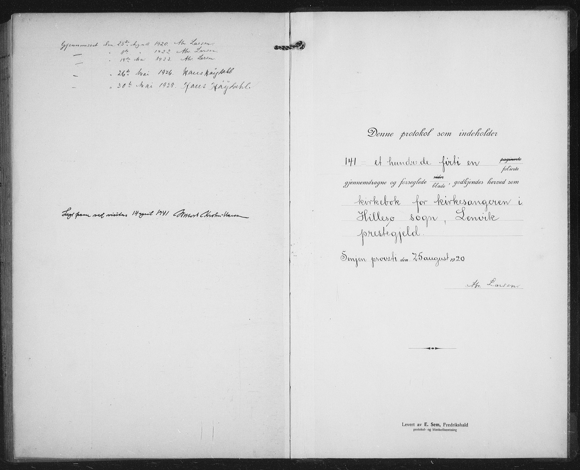 Lenvik sokneprestembete, AV/SATØ-S-1310/H/Ha/Hab/L0023klokker: Parish register (copy) no. 23, 1918-1936