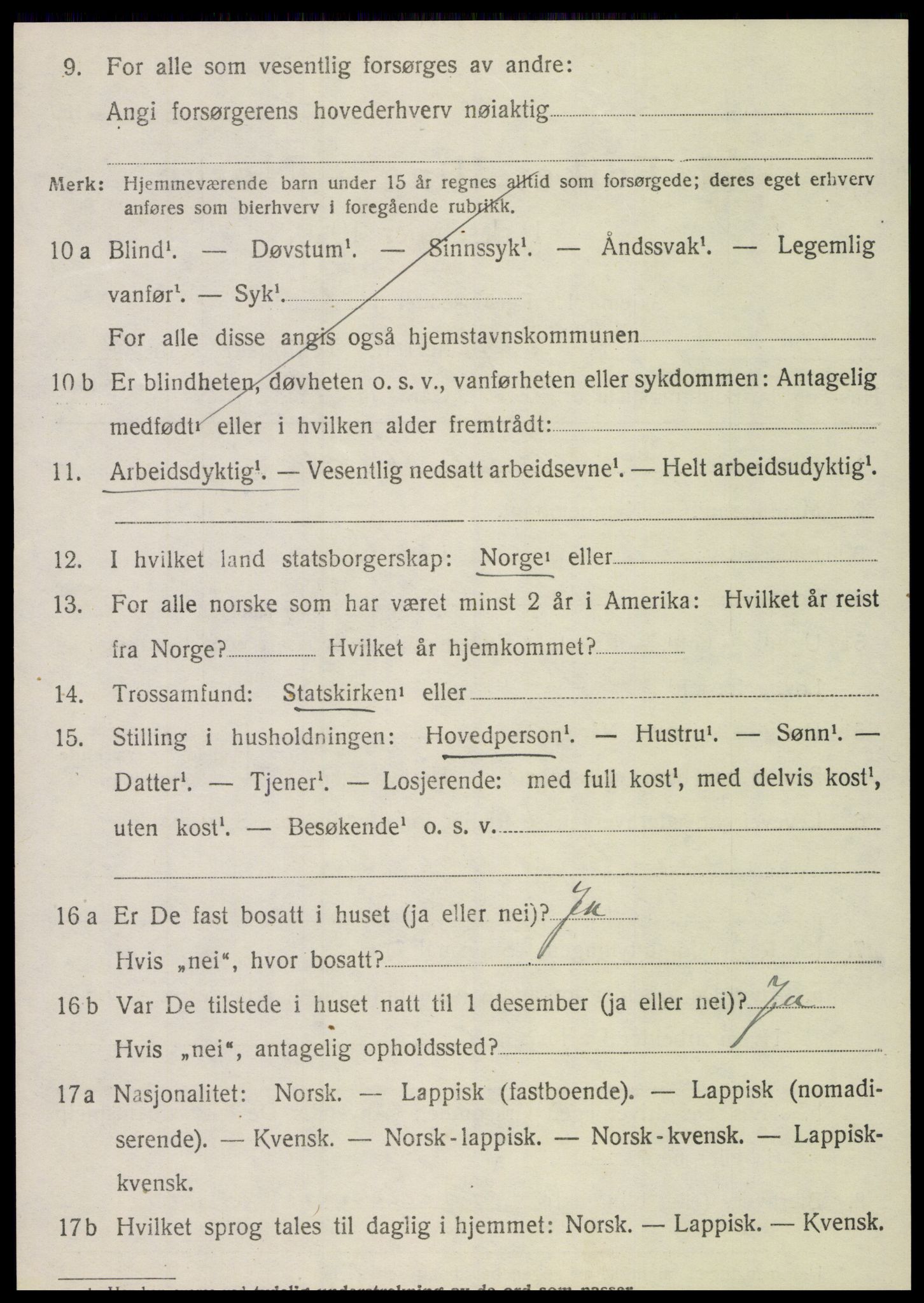 SAT, 1920 census for Vega, 1920, p. 5488