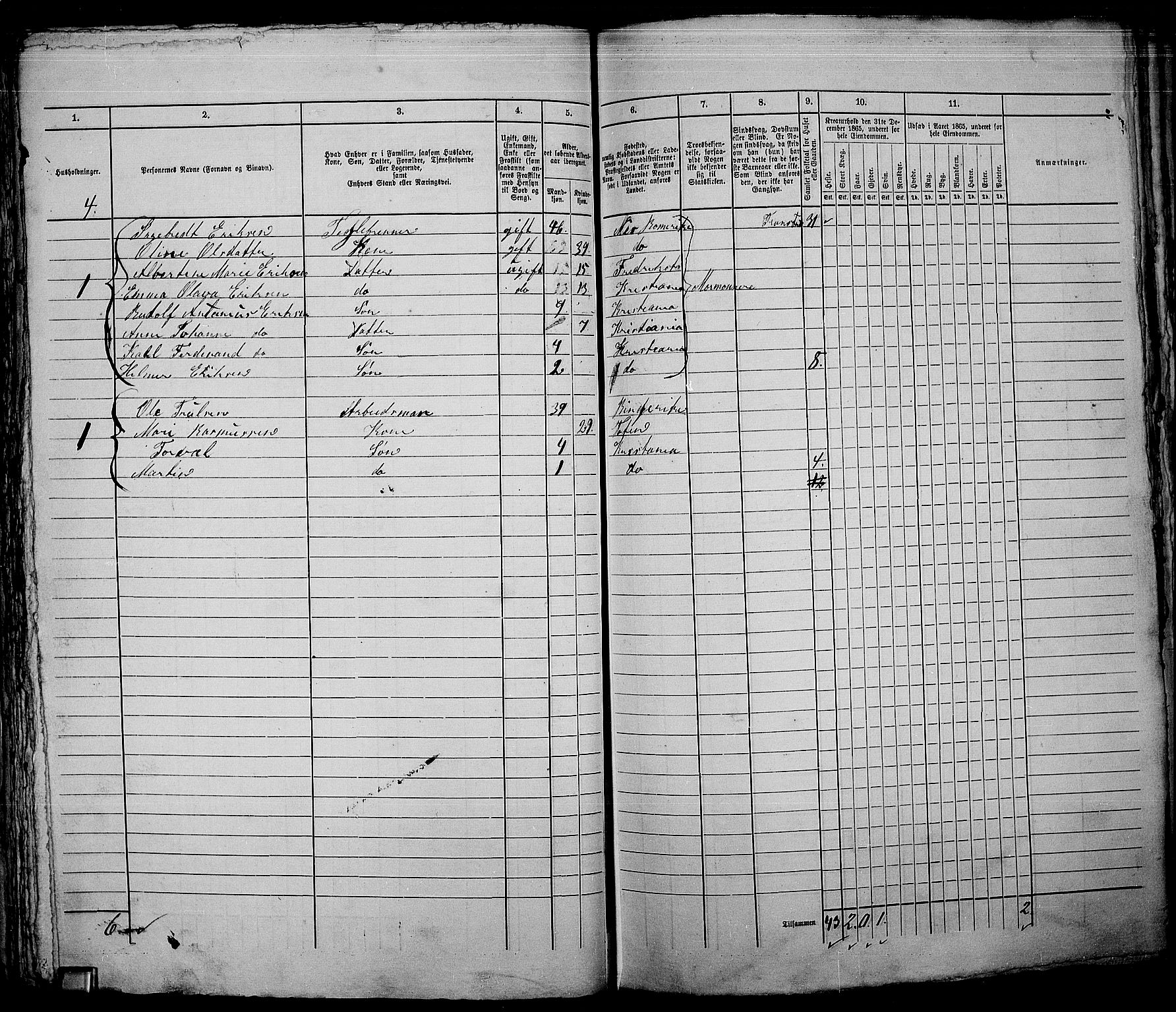 RA, 1865 census for Kristiania, 1865, p. 4641