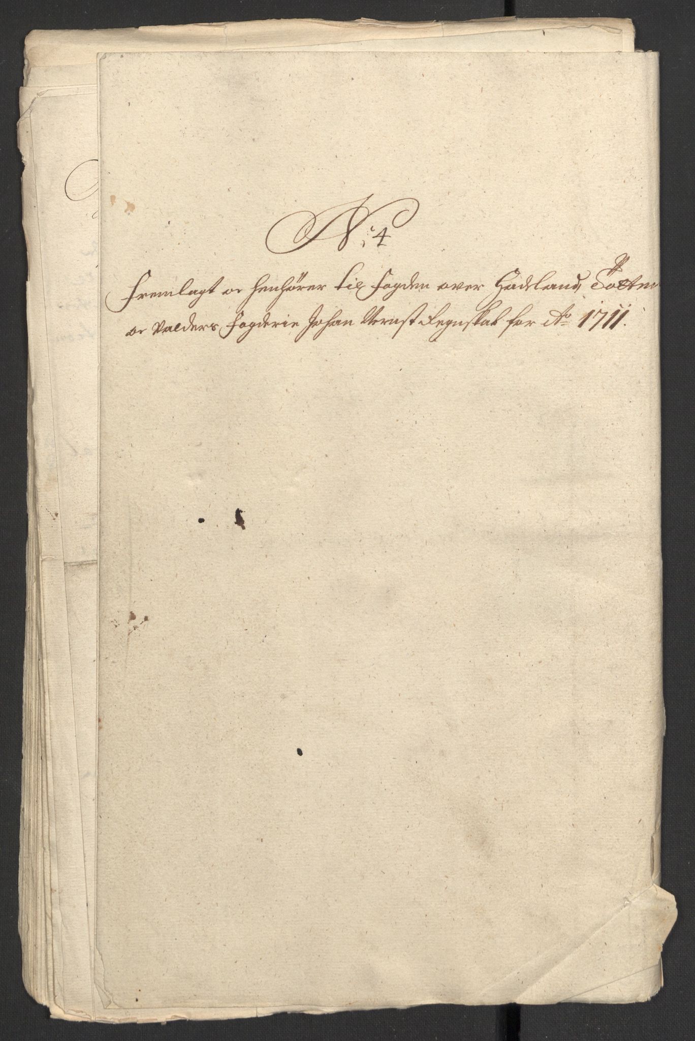 Rentekammeret inntil 1814, Reviderte regnskaper, Fogderegnskap, AV/RA-EA-4092/R18/L1308: Fogderegnskap Hadeland, Toten og Valdres, 1711, p. 256