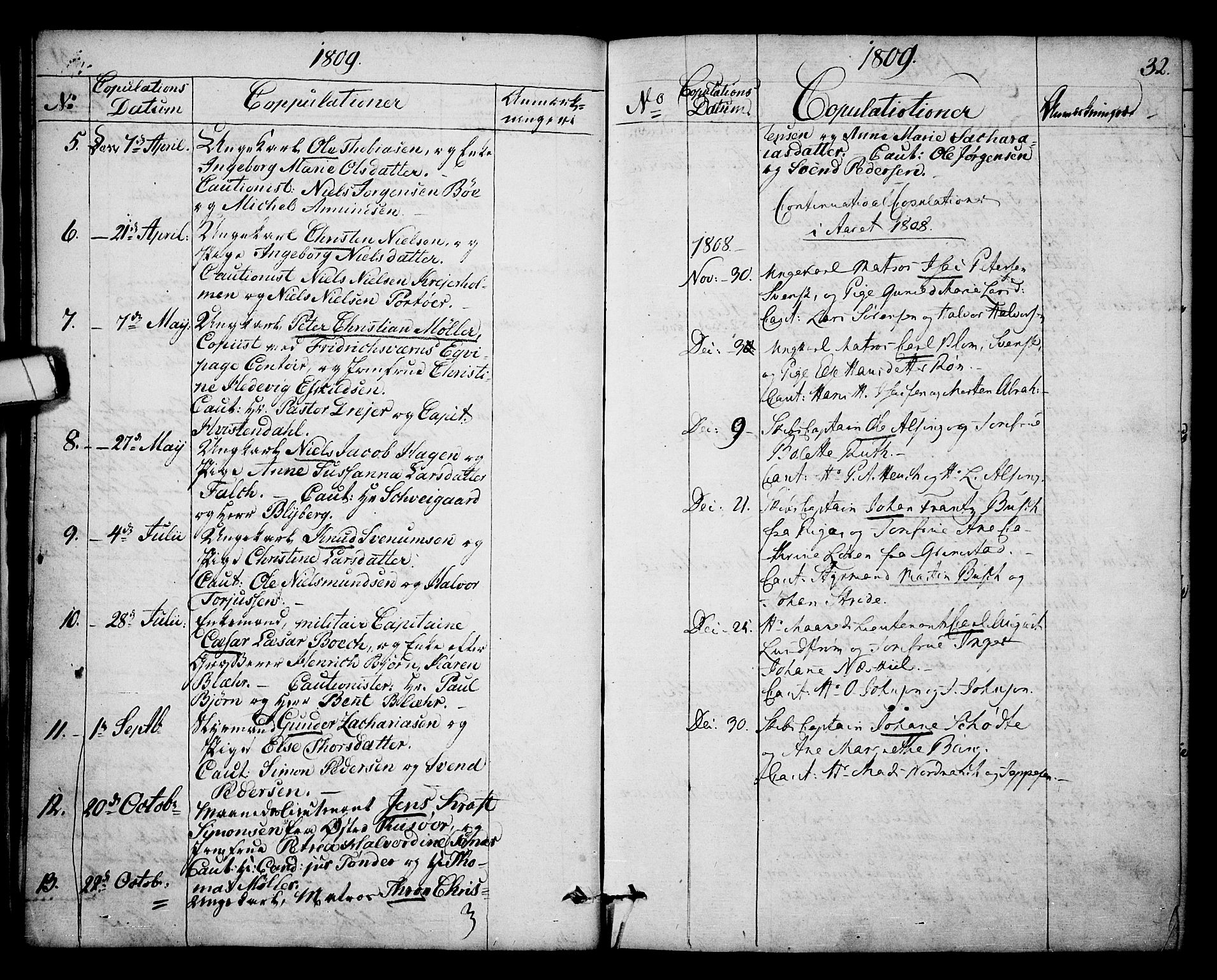 Kragerø kirkebøker, SAKO/A-278/F/Fa/L0003: Parish register (official) no. 3, 1802-1813, p. 32