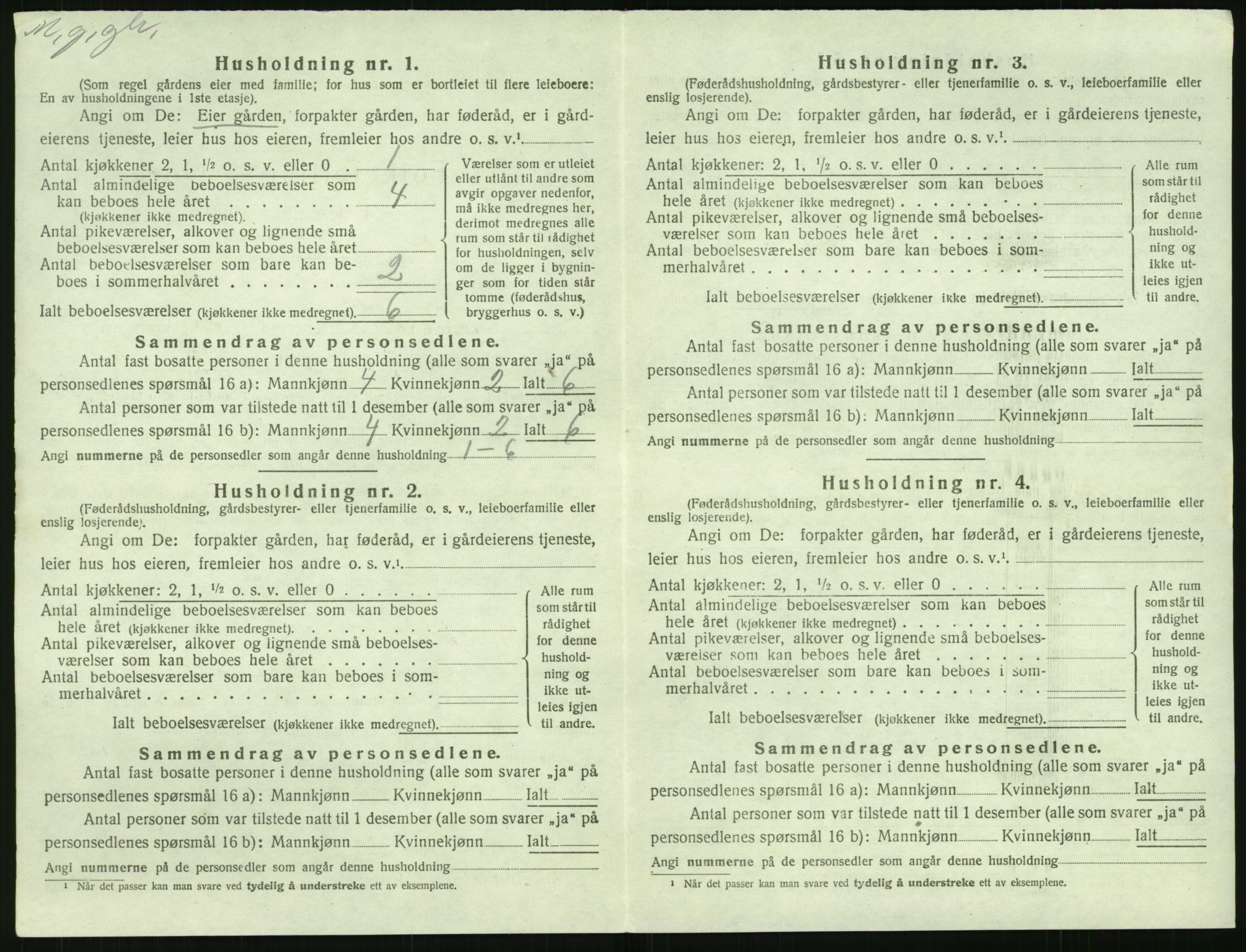 SAK, 1920 census for Øyestad, 1920, p. 201