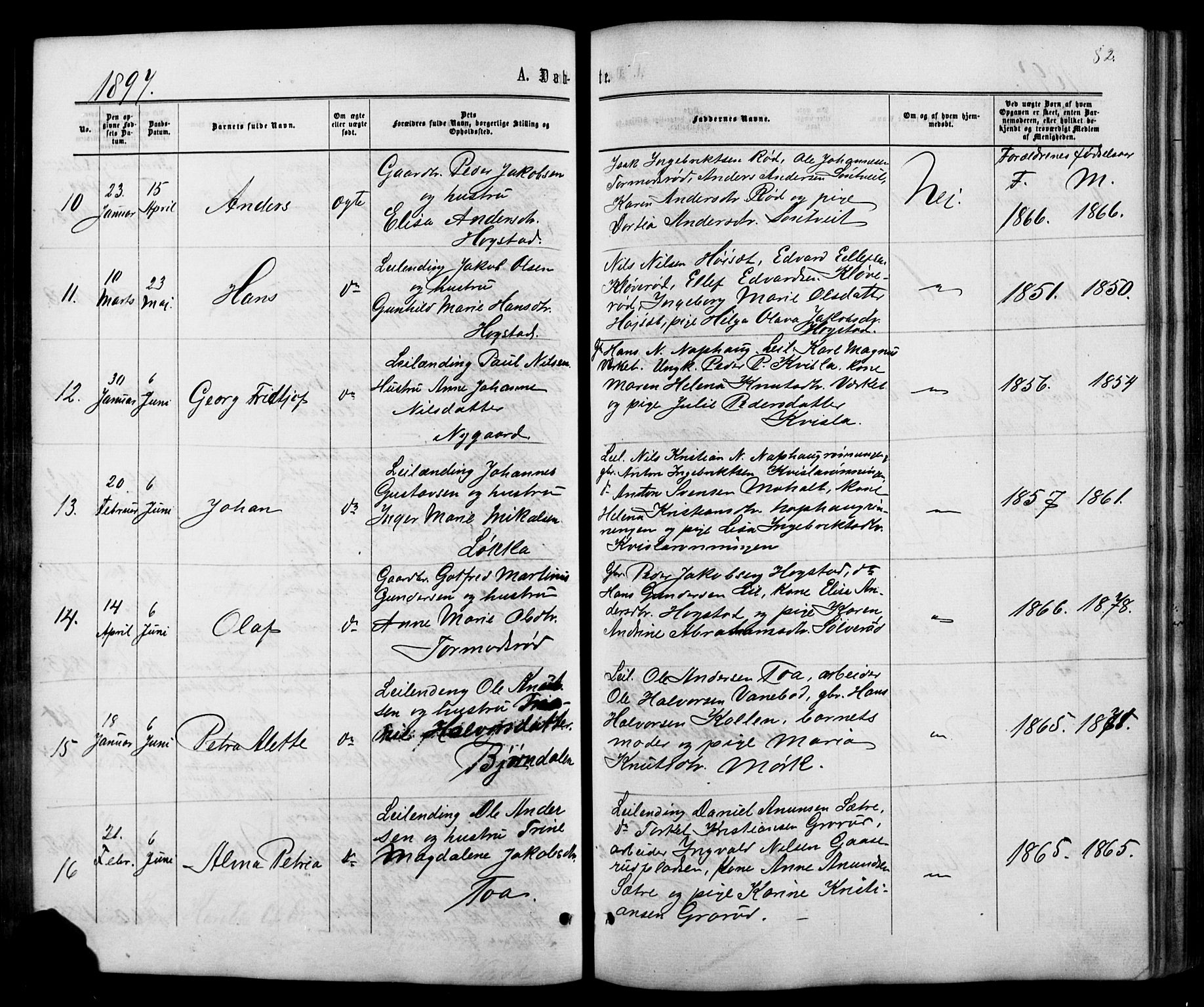 Siljan kirkebøker, SAKO/A-300/G/Ga/L0002: Parish register (copy) no. 2, 1864-1908, p. 82