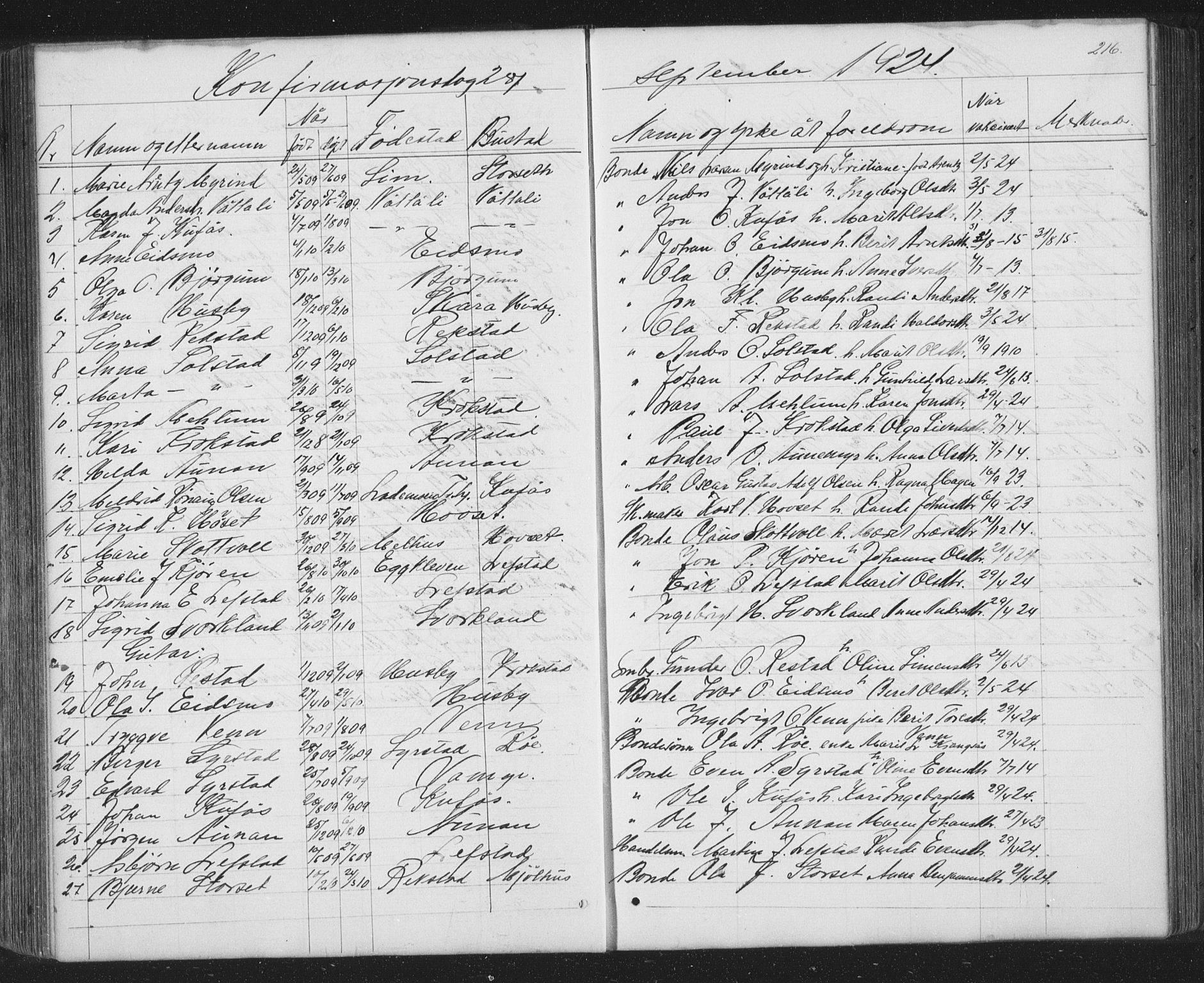 Ministerialprotokoller, klokkerbøker og fødselsregistre - Sør-Trøndelag, SAT/A-1456/667/L0798: Parish register (copy) no. 667C03, 1867-1929, p. 216