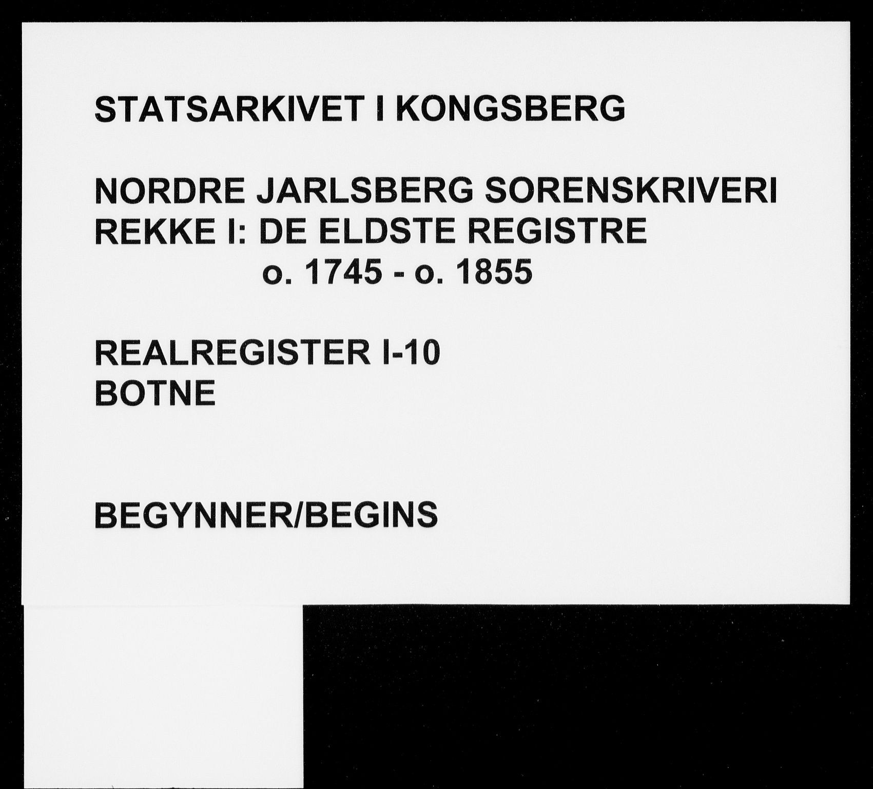 Nordre Jarlsberg sorenskriveri, SAKO/A-80/G/Gb/Gba/L0010: Mortgage register no. I 10