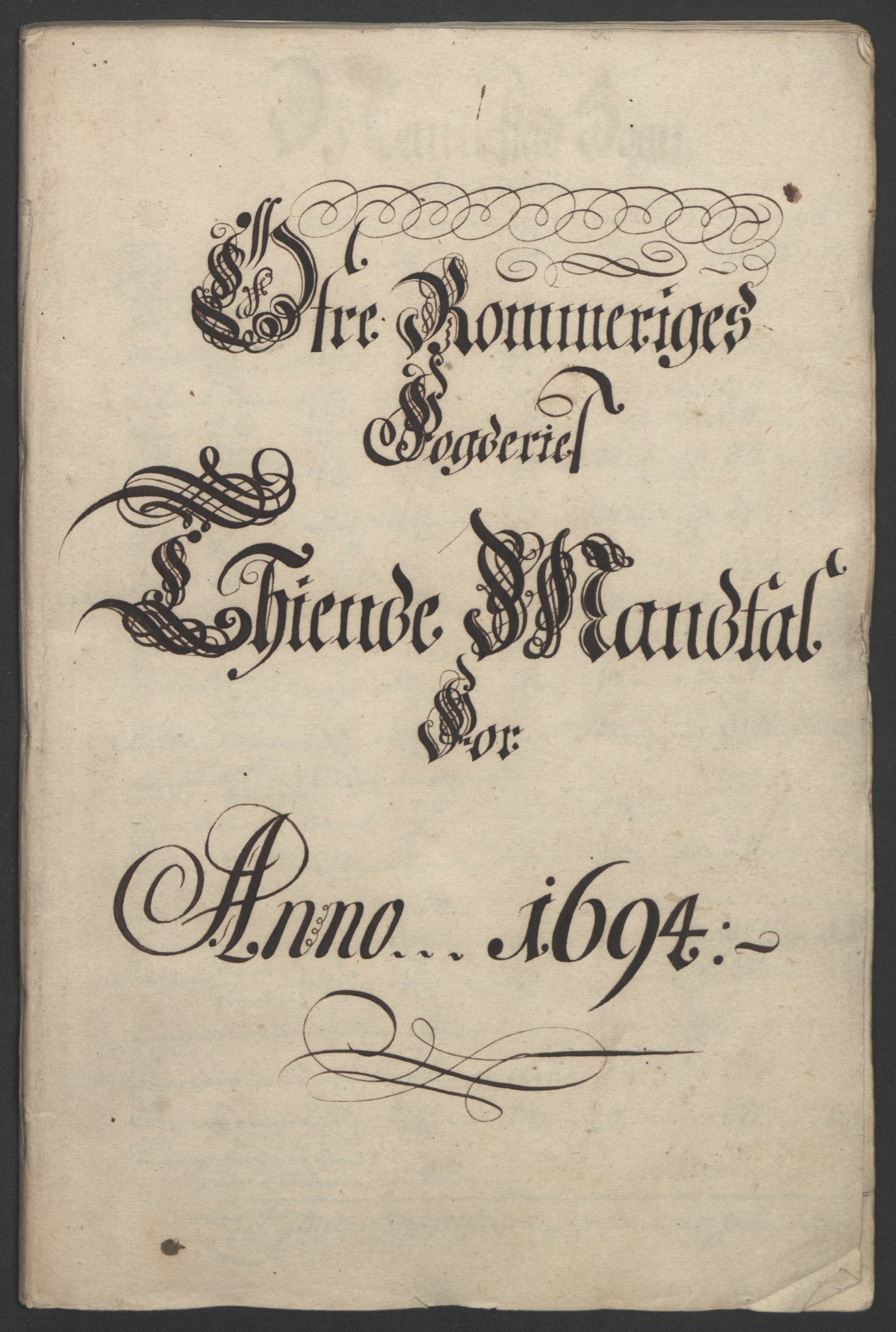 Rentekammeret inntil 1814, Reviderte regnskaper, Fogderegnskap, AV/RA-EA-4092/R12/L0706: Fogderegnskap Øvre Romerike, 1694, p. 22