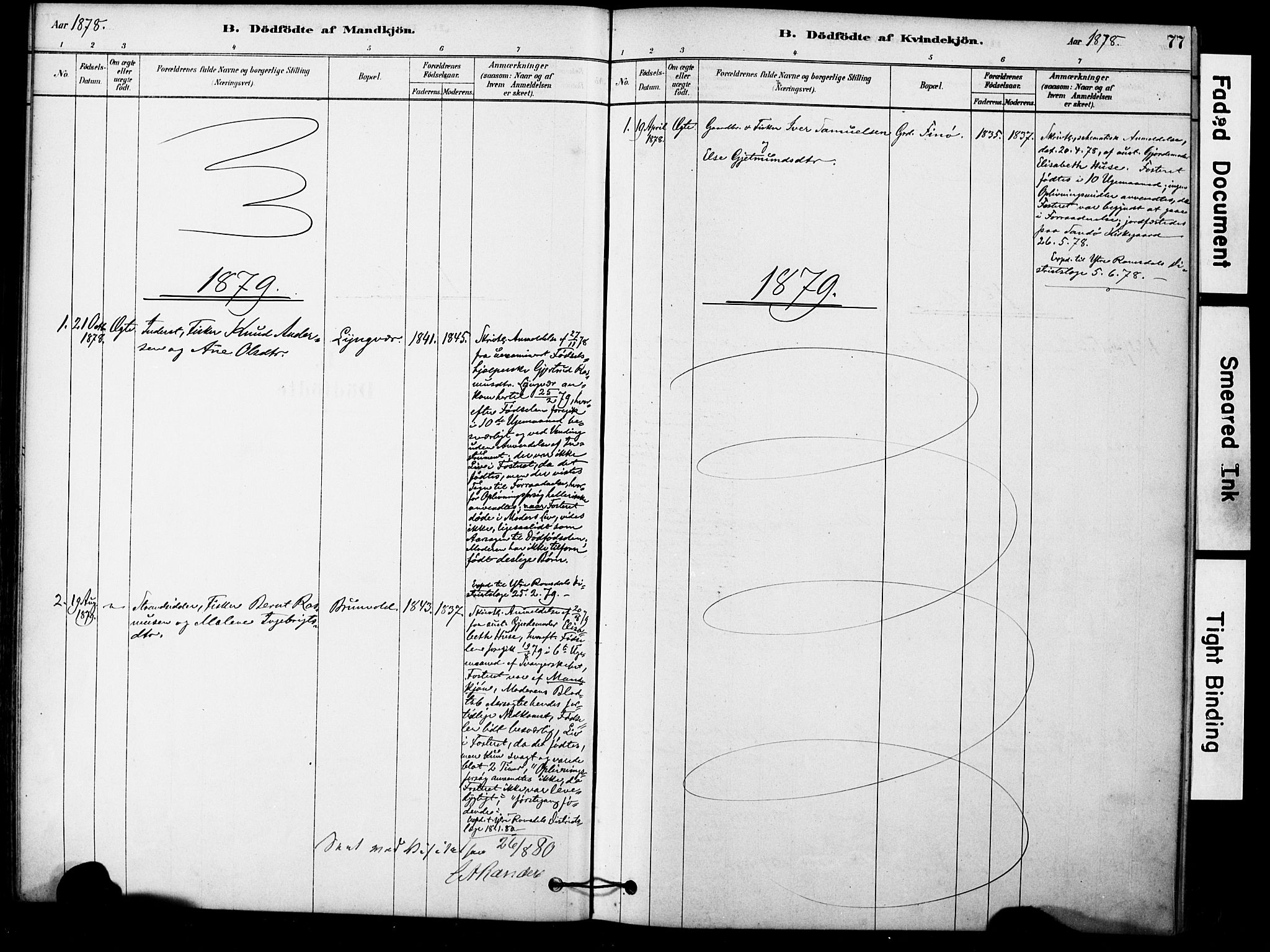 Ministerialprotokoller, klokkerbøker og fødselsregistre - Møre og Romsdal, AV/SAT-A-1454/561/L0729: Parish register (official) no. 561A03, 1878-1900, p. 77