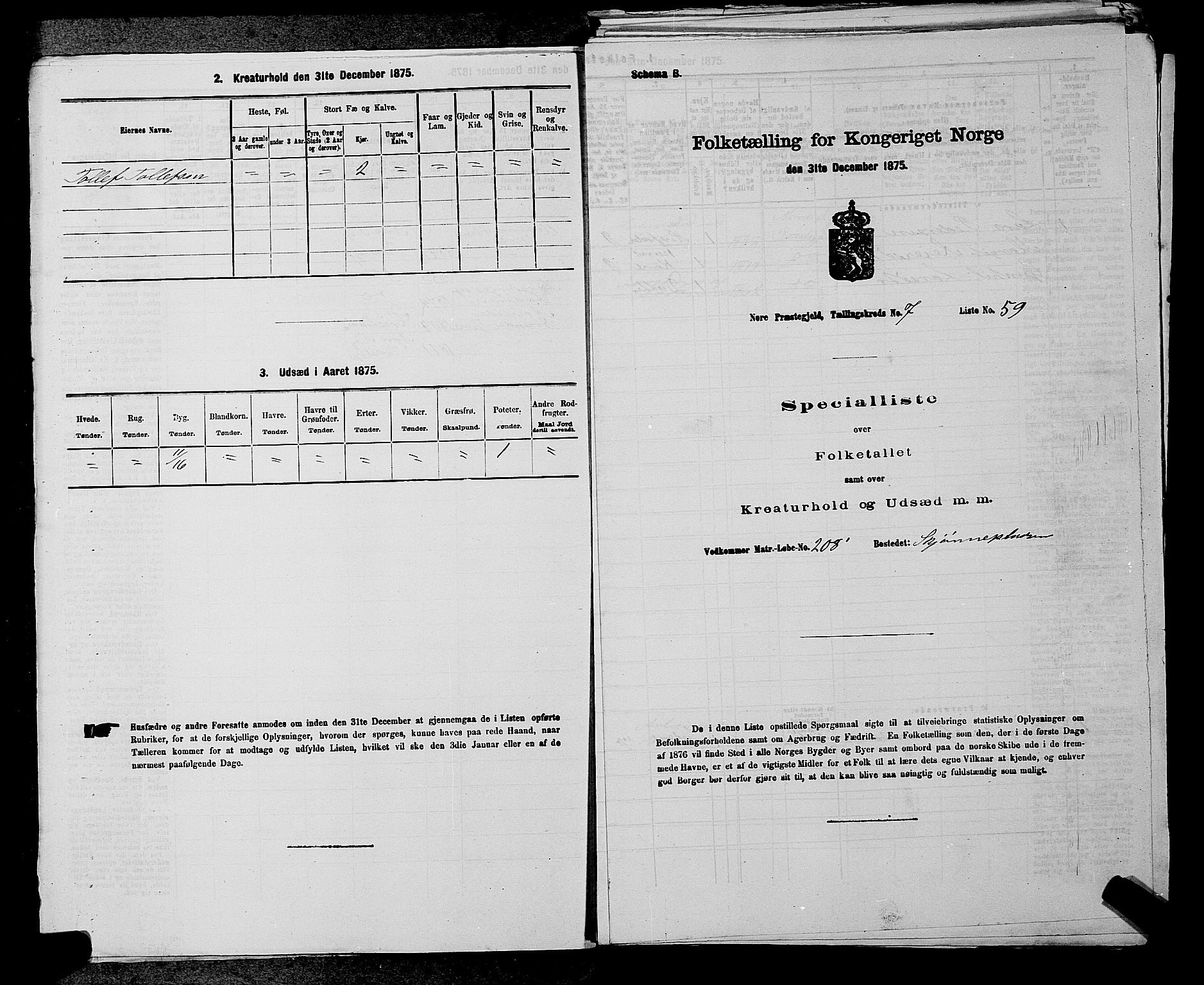 SAKO, 1875 census for 0633P Nore, 1875, p. 867
