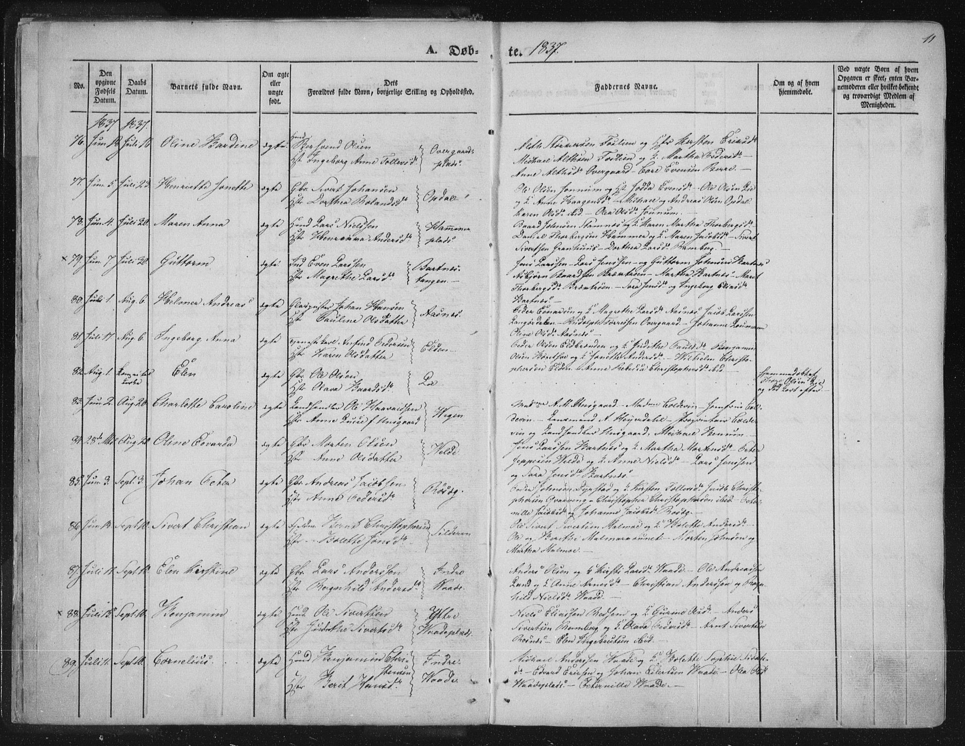 Ministerialprotokoller, klokkerbøker og fødselsregistre - Nord-Trøndelag, SAT/A-1458/741/L0392: Parish register (official) no. 741A06, 1836-1848, p. 11
