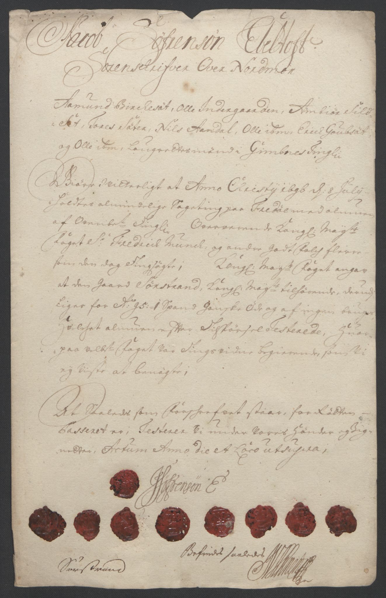 Rentekammeret inntil 1814, Reviderte regnskaper, Fogderegnskap, AV/RA-EA-4092/R56/L3736: Fogderegnskap Nordmøre, 1694-1696, p. 307