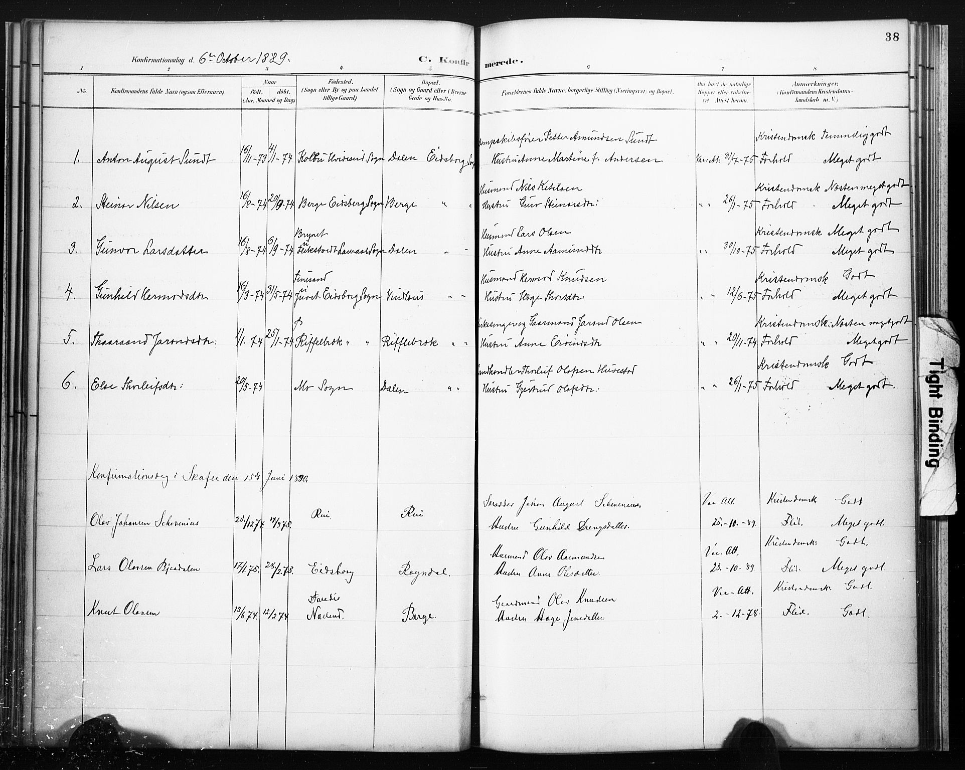 Lårdal kirkebøker, SAKO/A-284/F/Fb/L0002: Parish register (official) no. II 2, 1887-1918, p. 38