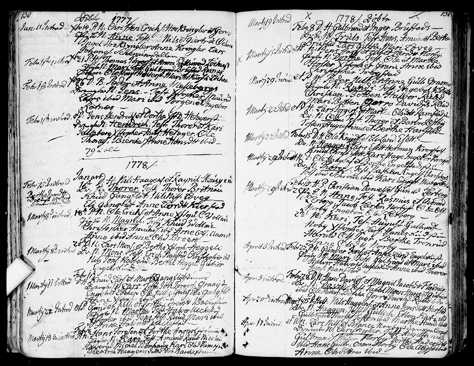 Nannestad prestekontor Kirkebøker, SAO/A-10414a/F/Fa/L0007: Parish register (official) no. I 7, 1754-1791, p. 130-131
