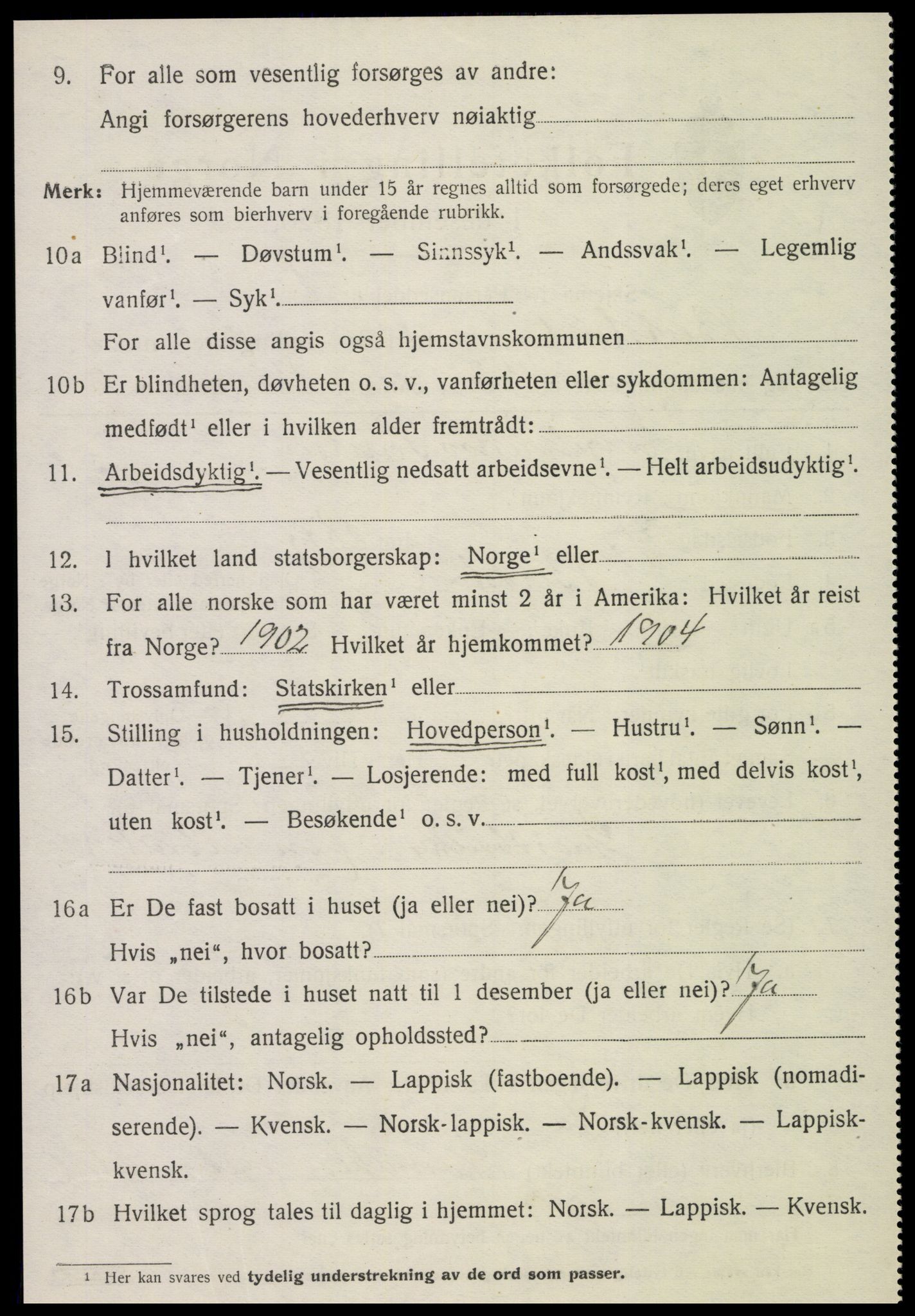 SAT, 1920 census for Beitstad, 1920, p. 4108