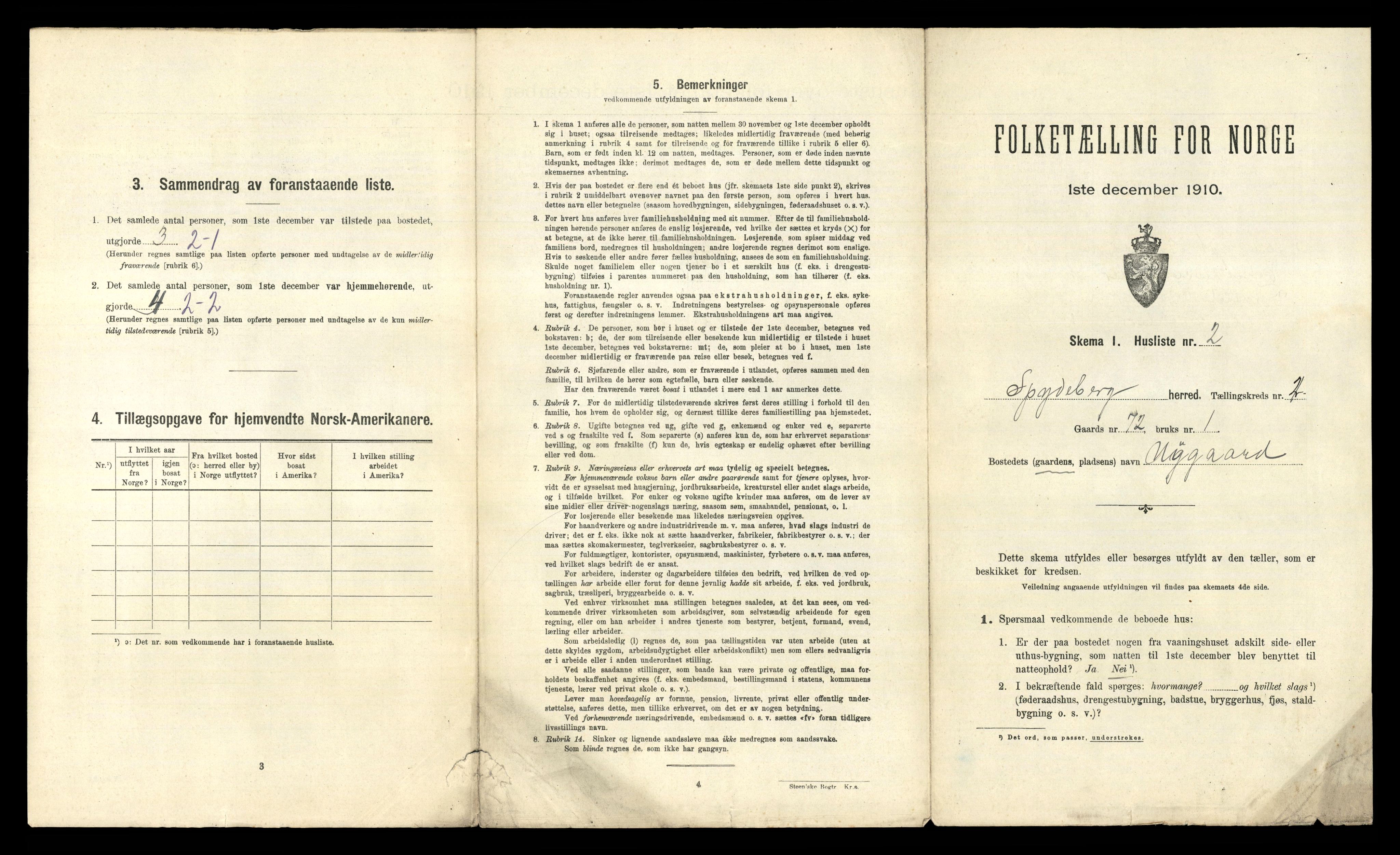 RA, 1910 census for Spydeberg, 1910, p. 33