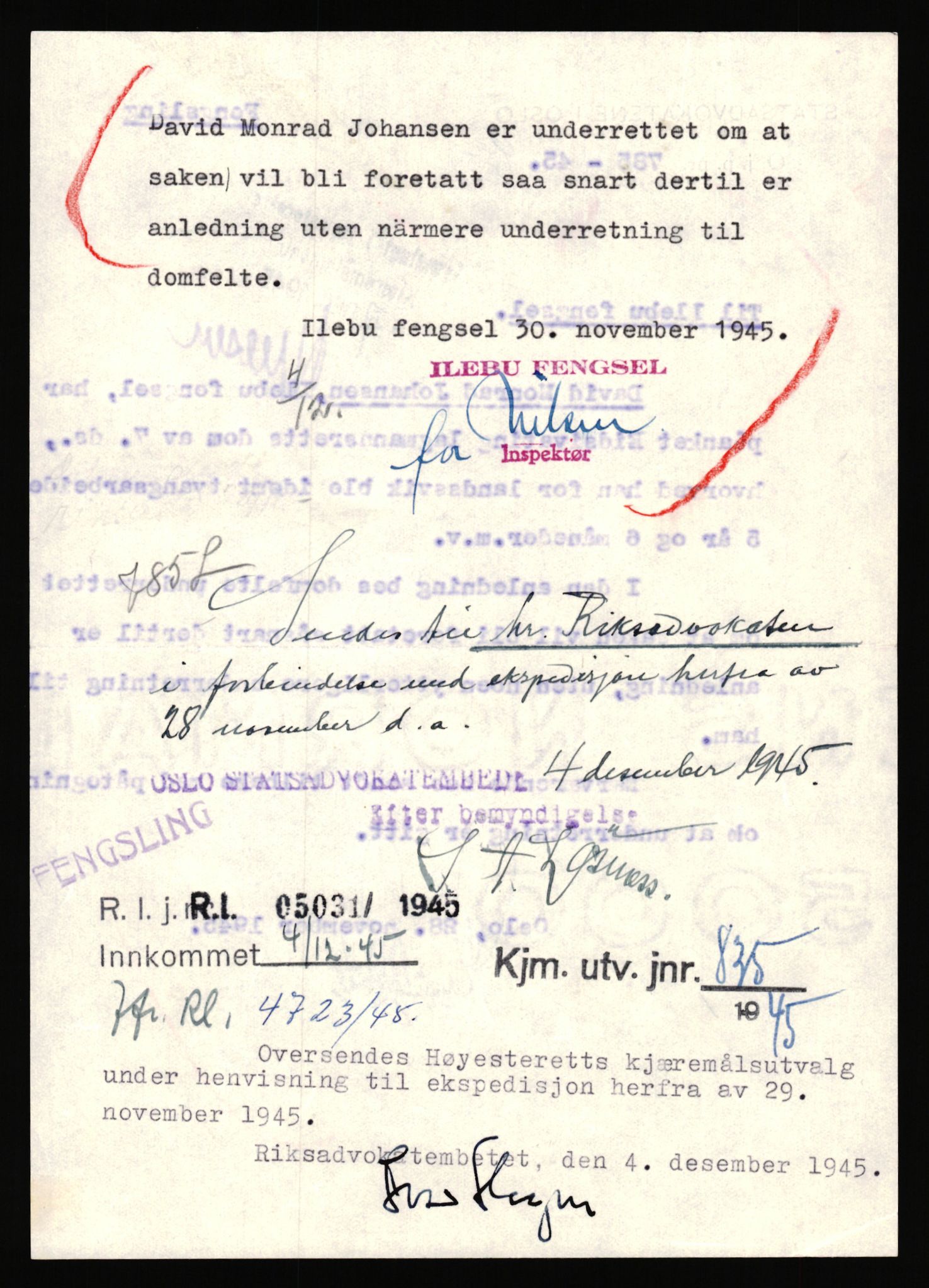 Landssvikarkivet, Oslo politikammer, RA/S-3138-01/D/Da/L0178/0008: Dommer, dnr. 1225 - 1232 / Dnr. 1232, 1945-1948, p. 95