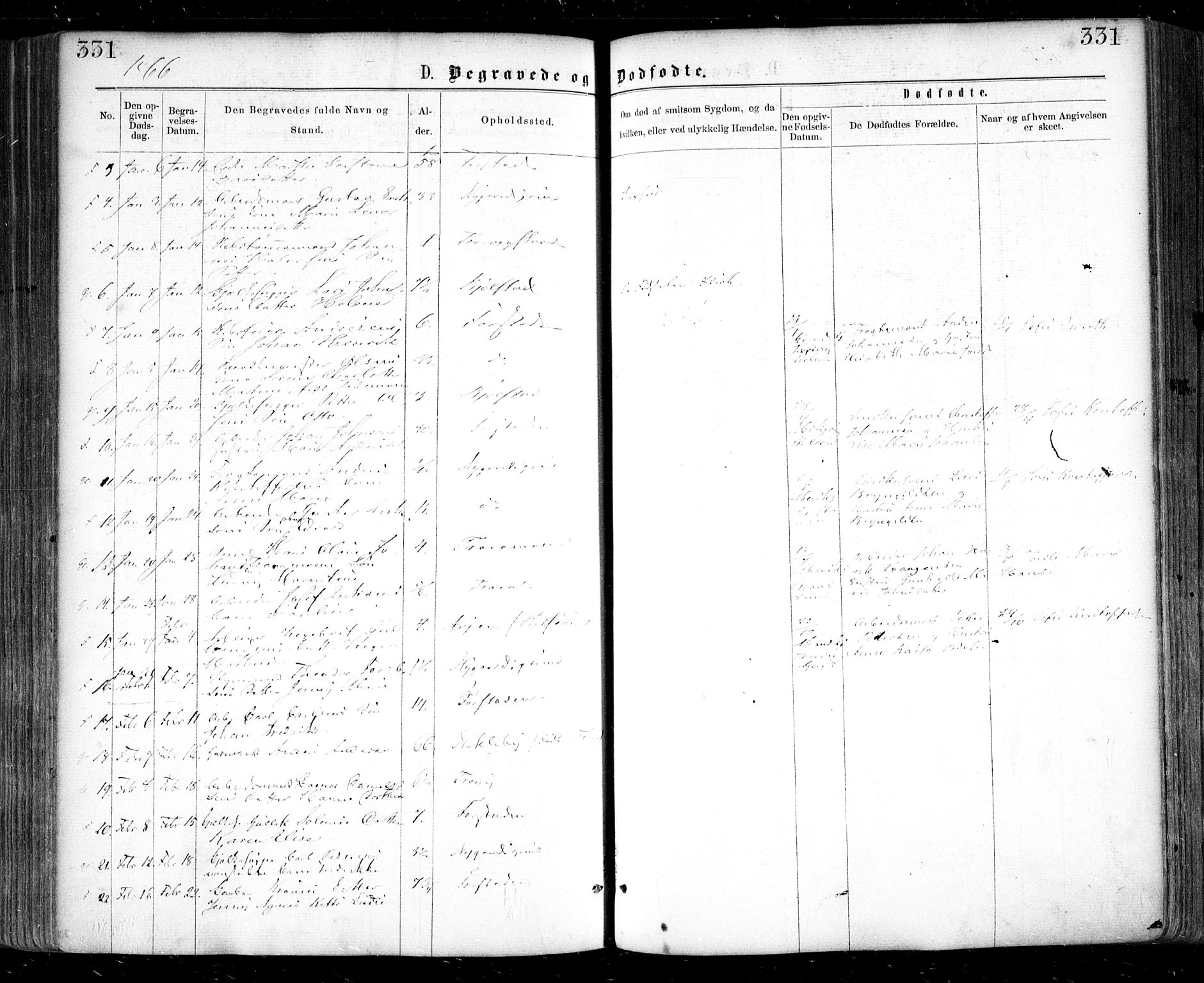 Glemmen prestekontor Kirkebøker, AV/SAO-A-10908/F/Fa/L0008: Parish register (official) no. 8, 1862-1871, p. 331