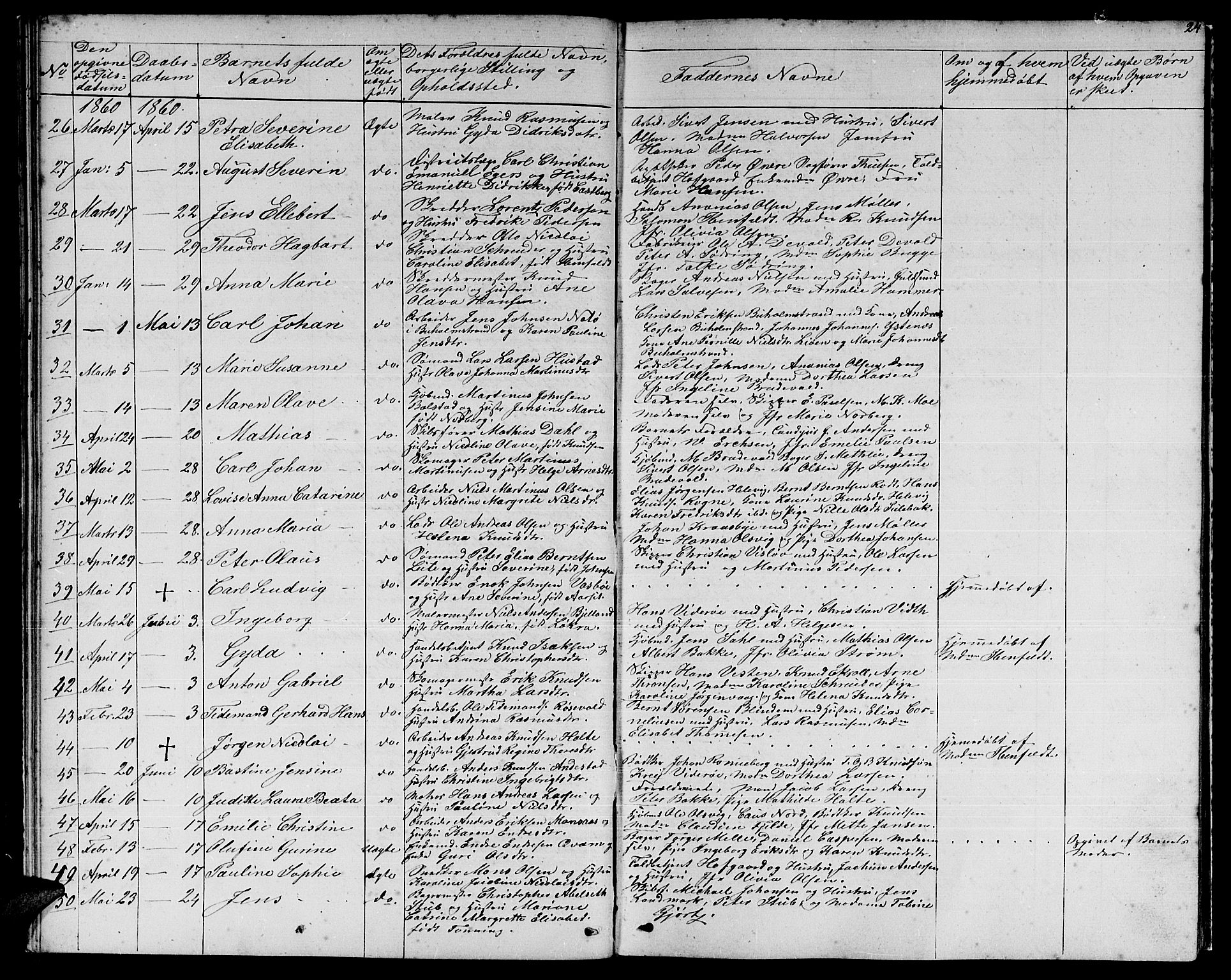 Ministerialprotokoller, klokkerbøker og fødselsregistre - Møre og Romsdal, SAT/A-1454/529/L0464: Parish register (copy) no. 529C01, 1855-1867, p. 24