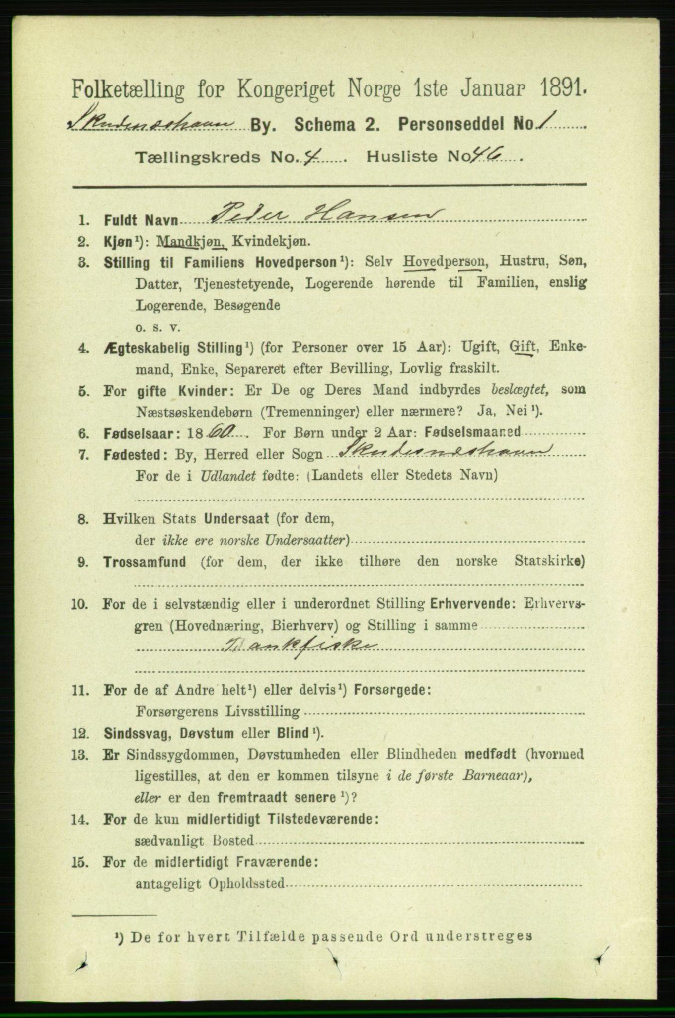 RA, 1891 census for 1104 Skudeneshavn, 1891, p. 1583
