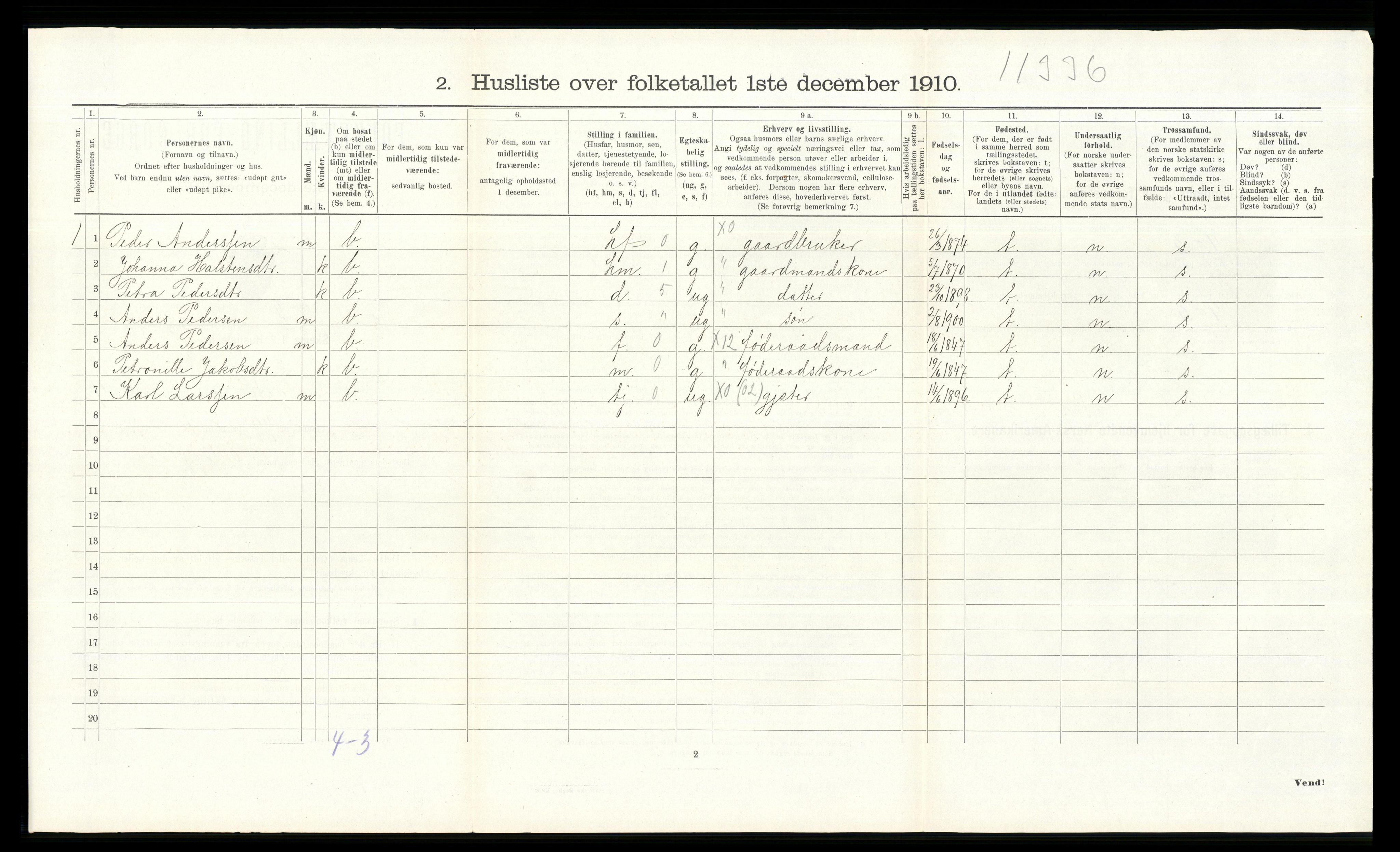 RA, 1910 census for Tolga, 1910, p. 677