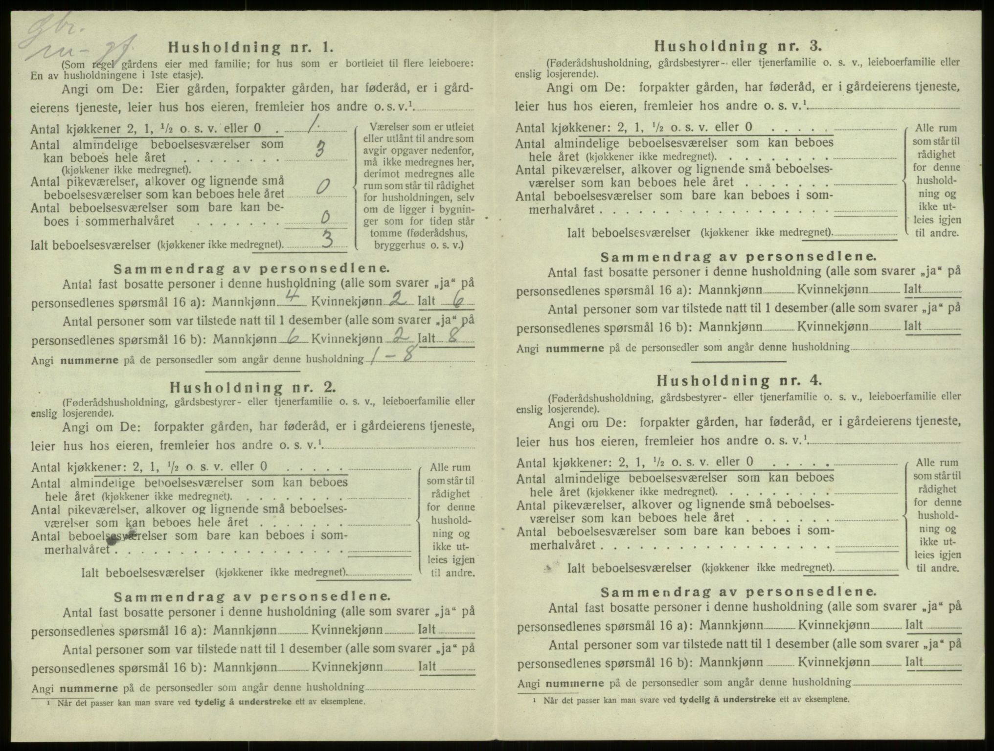 SAB, 1920 census for Davik, 1920, p. 135