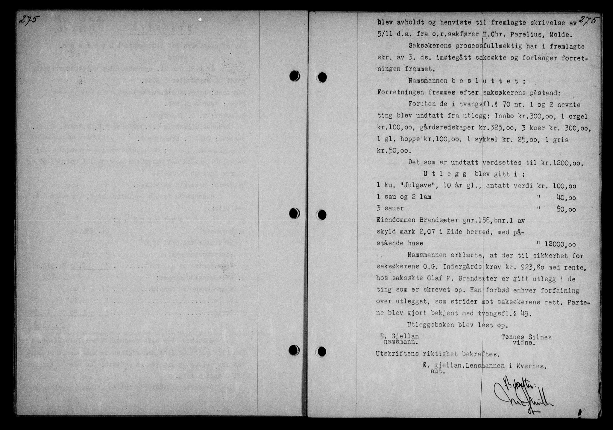 Nordmøre sorenskriveri, AV/SAT-A-4132/1/2/2Ca: Mortgage book no. 64, 1931-1932, Deed date: 04.01.1932