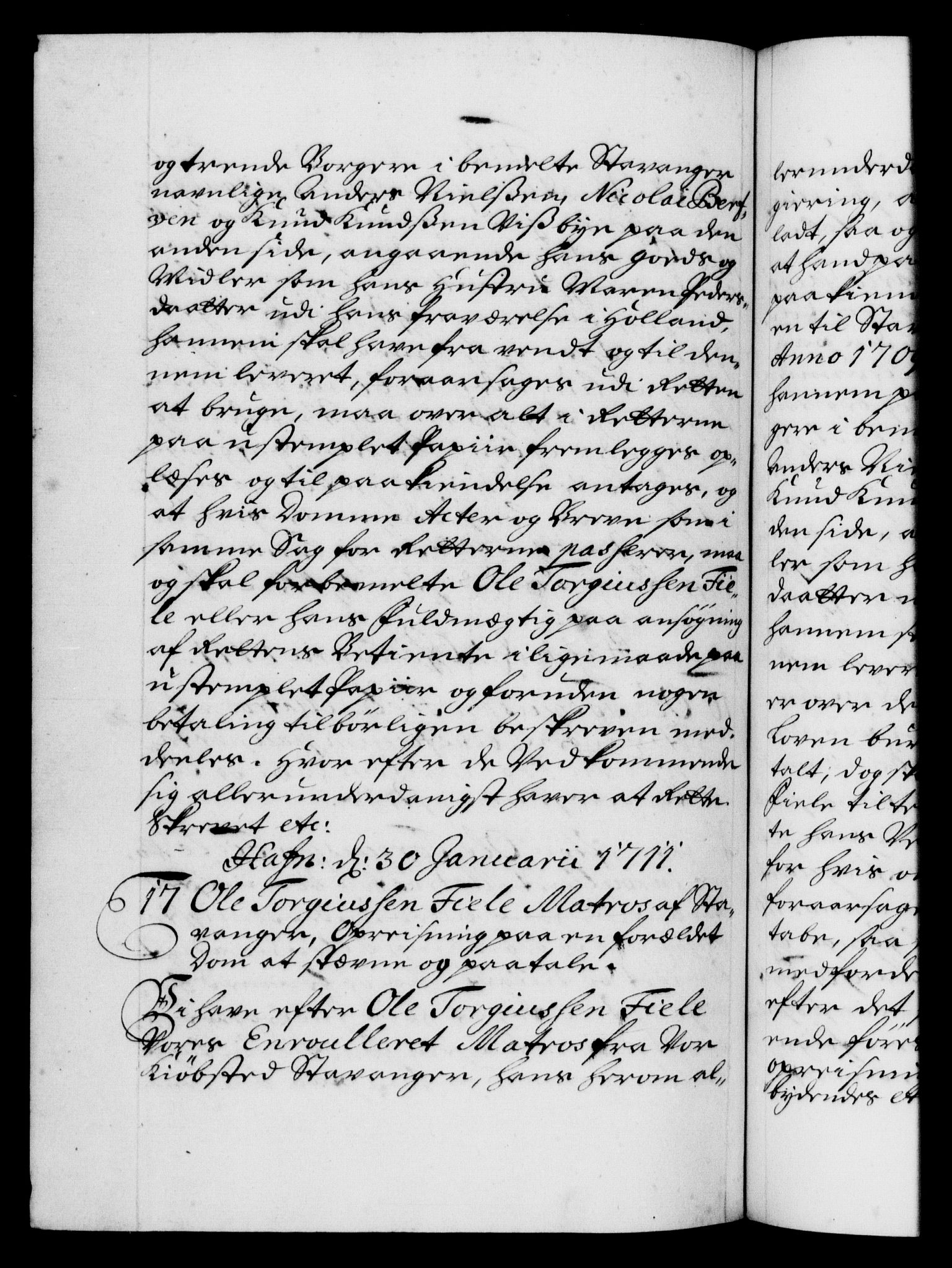 Danske Kanselli 1572-1799, RA/EA-3023/F/Fc/Fca/Fcaa/L0020: Norske registre, 1708-1711, p. 487b