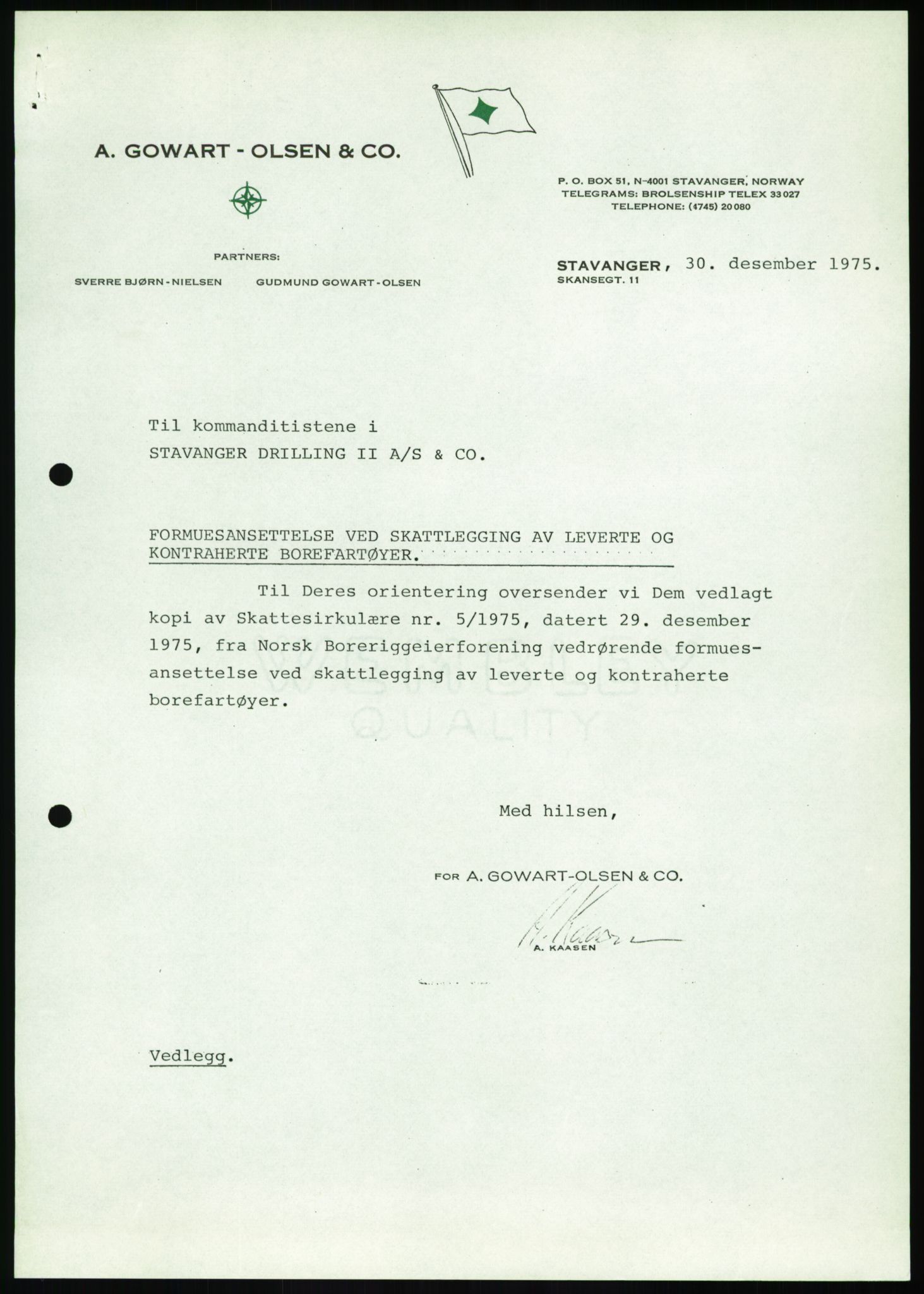 Pa 1503 - Stavanger Drilling AS, AV/SAST-A-101906/A/Ab/Abc/L0006: Styrekorrespondanse Stavanger Drilling II A/S, 1974-1977, p. 474