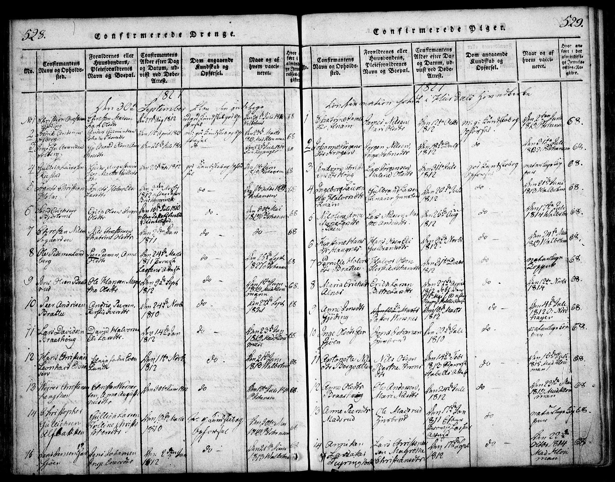 Hurdal prestekontor Kirkebøker, SAO/A-10889/F/Fa/L0003: Parish register (official) no. I 3, 1815-1828, p. 528-529