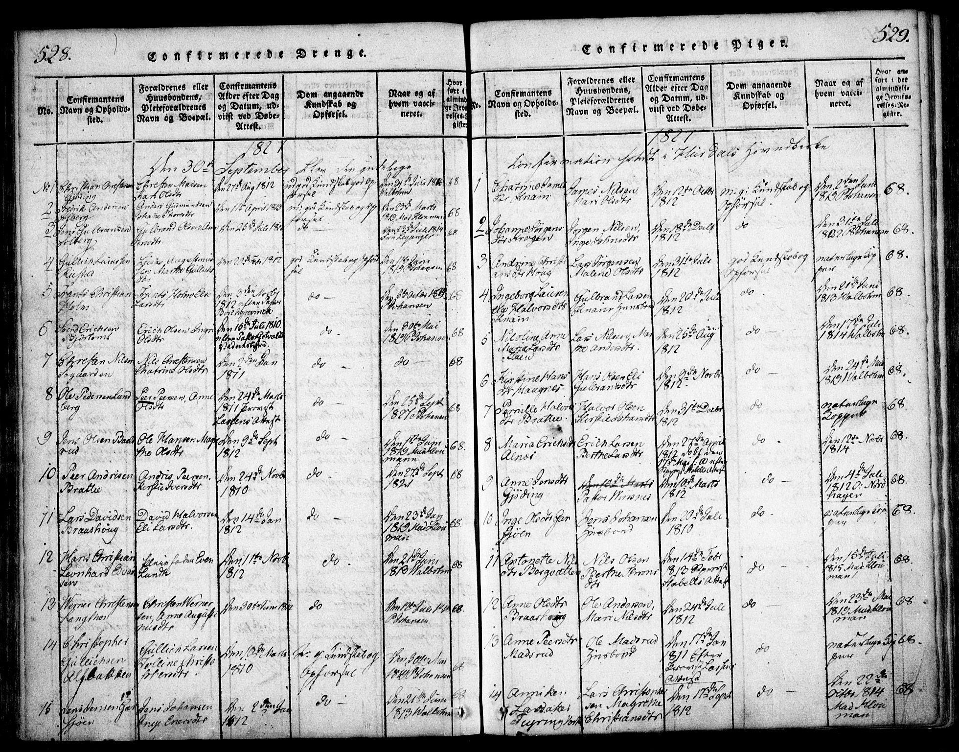 Hurdal prestekontor Kirkebøker, AV/SAO-A-10889/F/Fa/L0003: Parish register (official) no. I 3, 1815-1828, p. 528-529