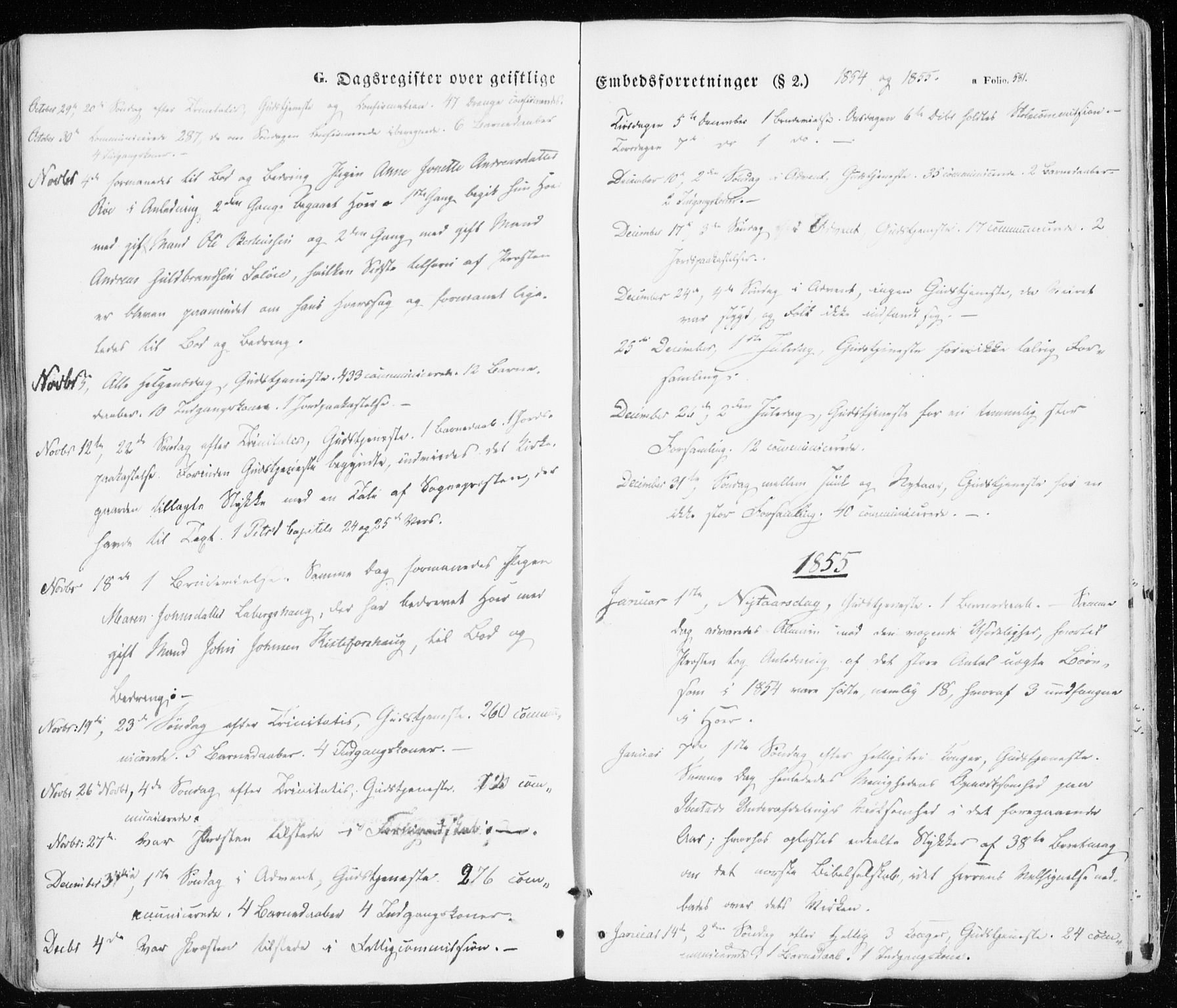 Ibestad sokneprestembete, AV/SATØ-S-0077/H/Ha/Haa/L0008kirke: Parish register (official) no. 8, 1850-1859, p. 581