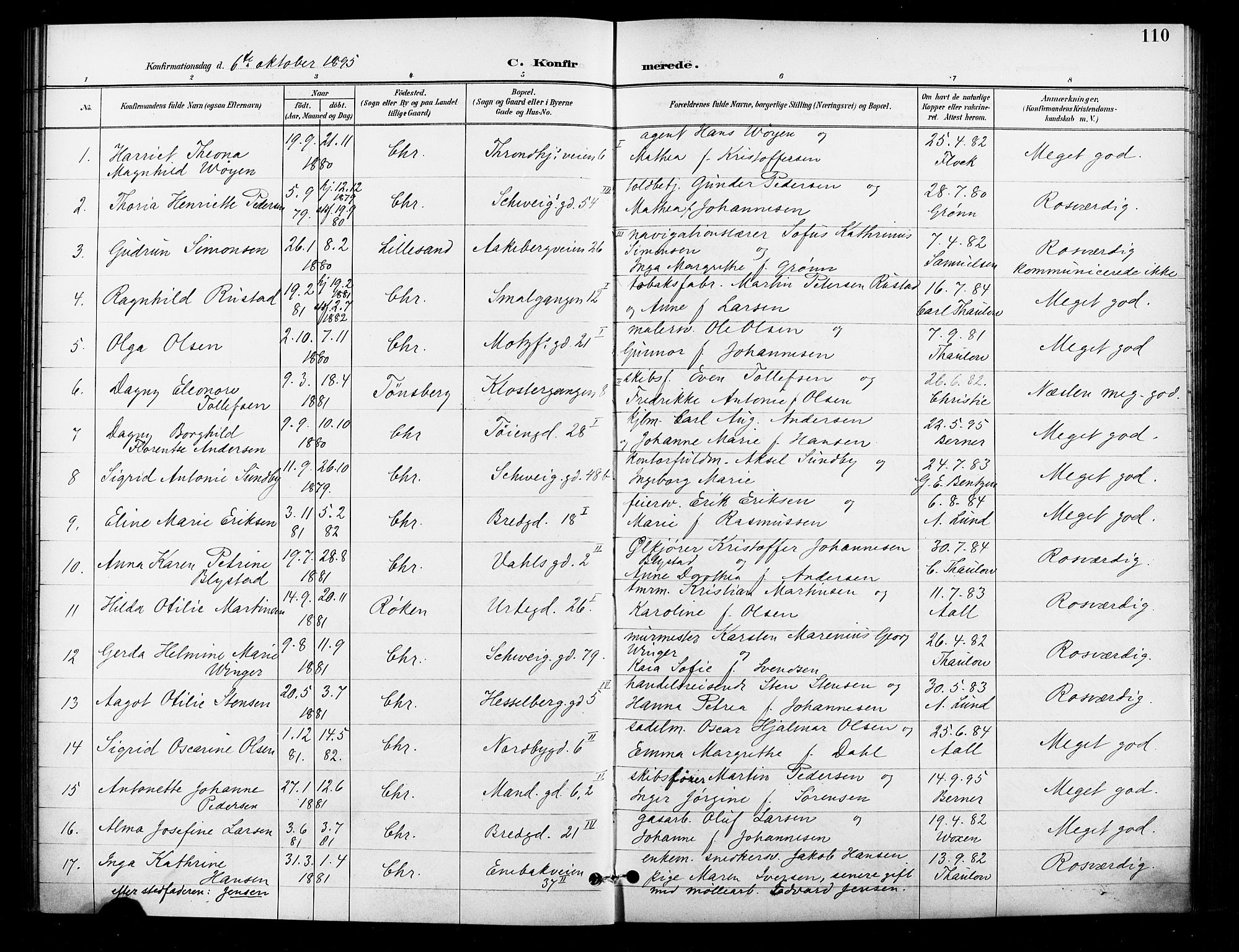 Grønland prestekontor Kirkebøker, AV/SAO-A-10848/F/Fa/L0011: Parish register (official) no. 11, 1892-1907, p. 110
