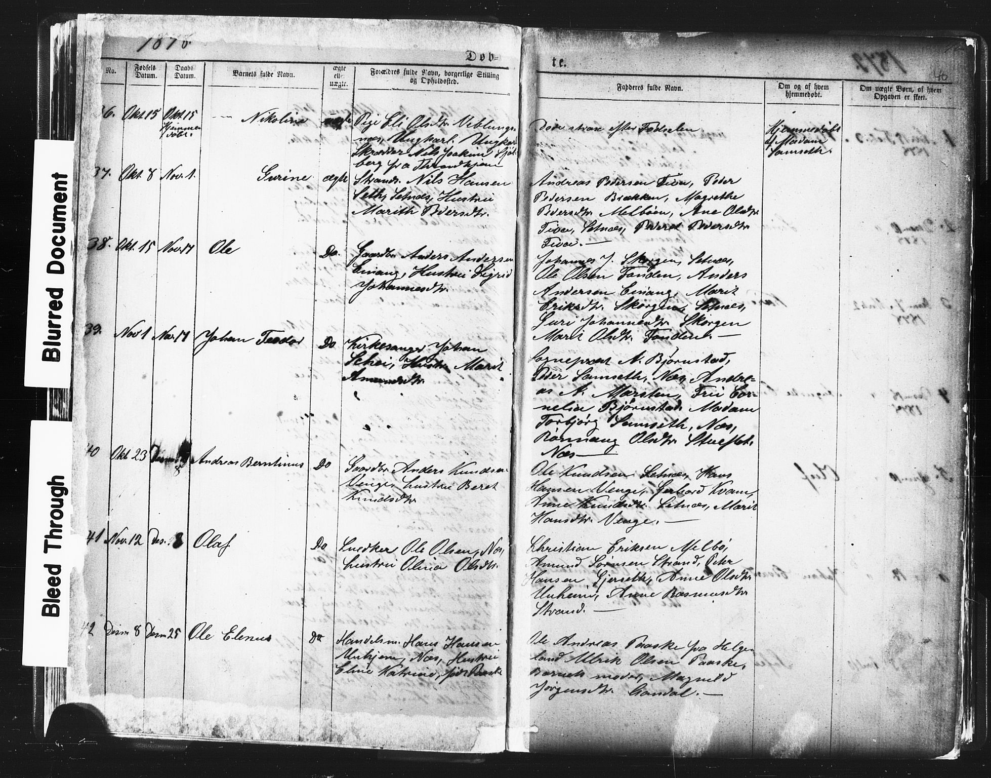 Ministerialprotokoller, klokkerbøker og fødselsregistre - Møre og Romsdal, AV/SAT-A-1454/544/L0580: Parish register (copy) no. 544C02, 1867-1909, p. 40