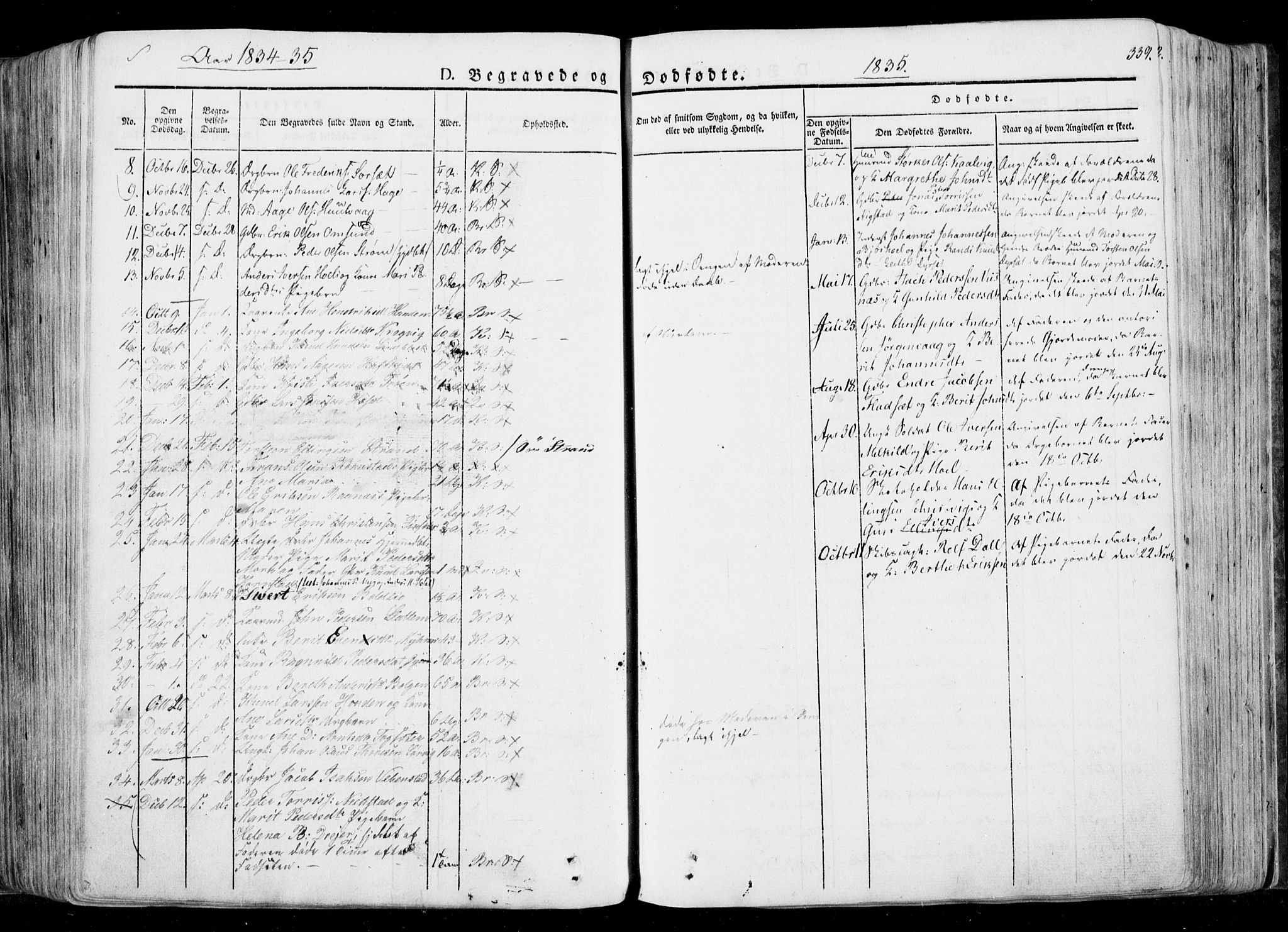 Ministerialprotokoller, klokkerbøker og fødselsregistre - Møre og Romsdal, AV/SAT-A-1454/568/L0803: Parish register (official) no. 568A10, 1830-1853, p. 339