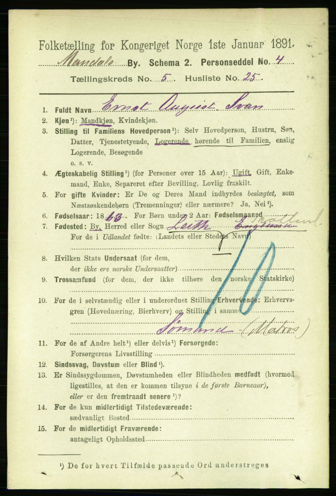 RA, 1891 census for 1002 Mandal, 1891, p. 2048