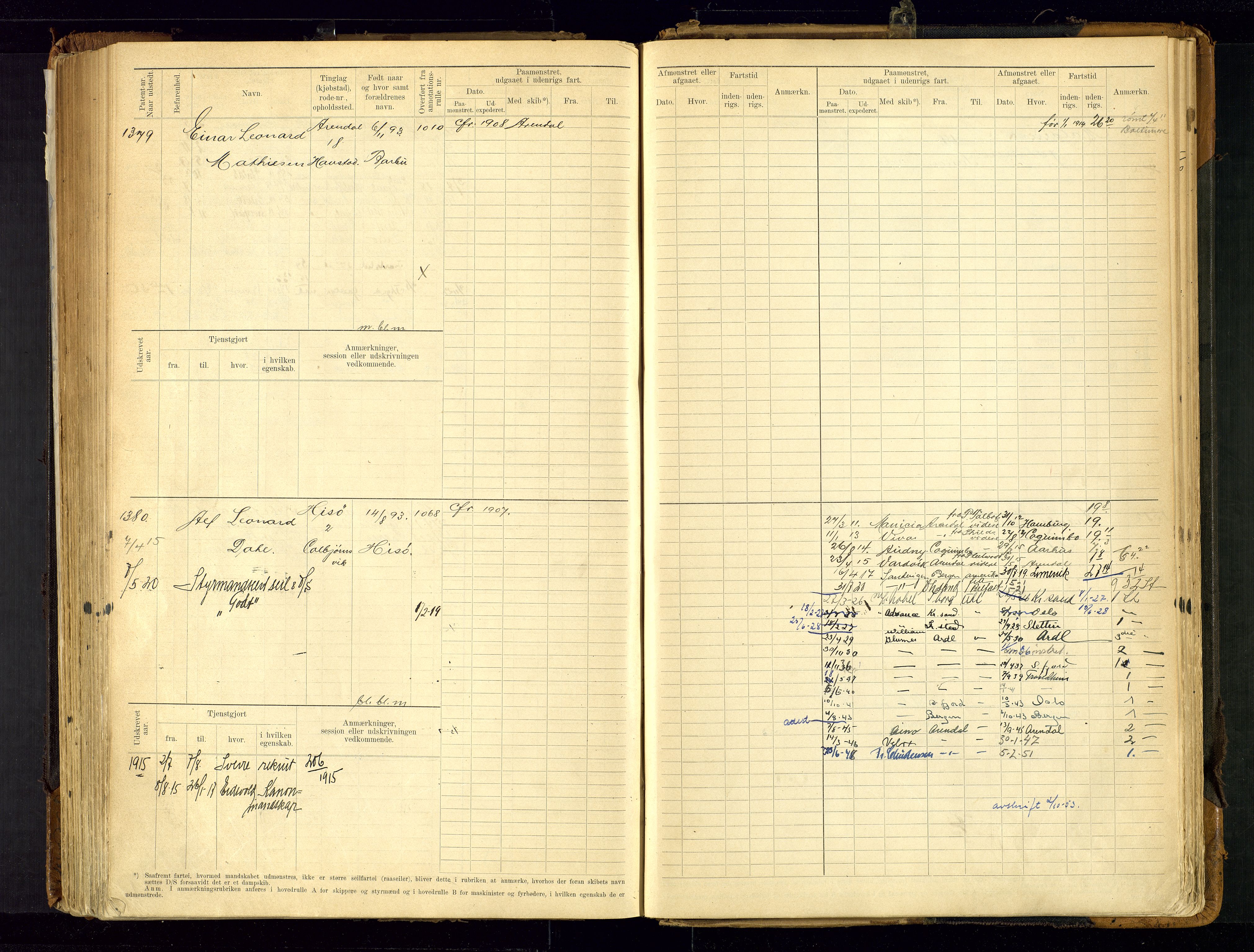 Arendal mønstringskrets, SAK/2031-0012/F/Fb/L0021: Hovedrulle A nr 969-1465, S-19, 1910-1914, p. 210