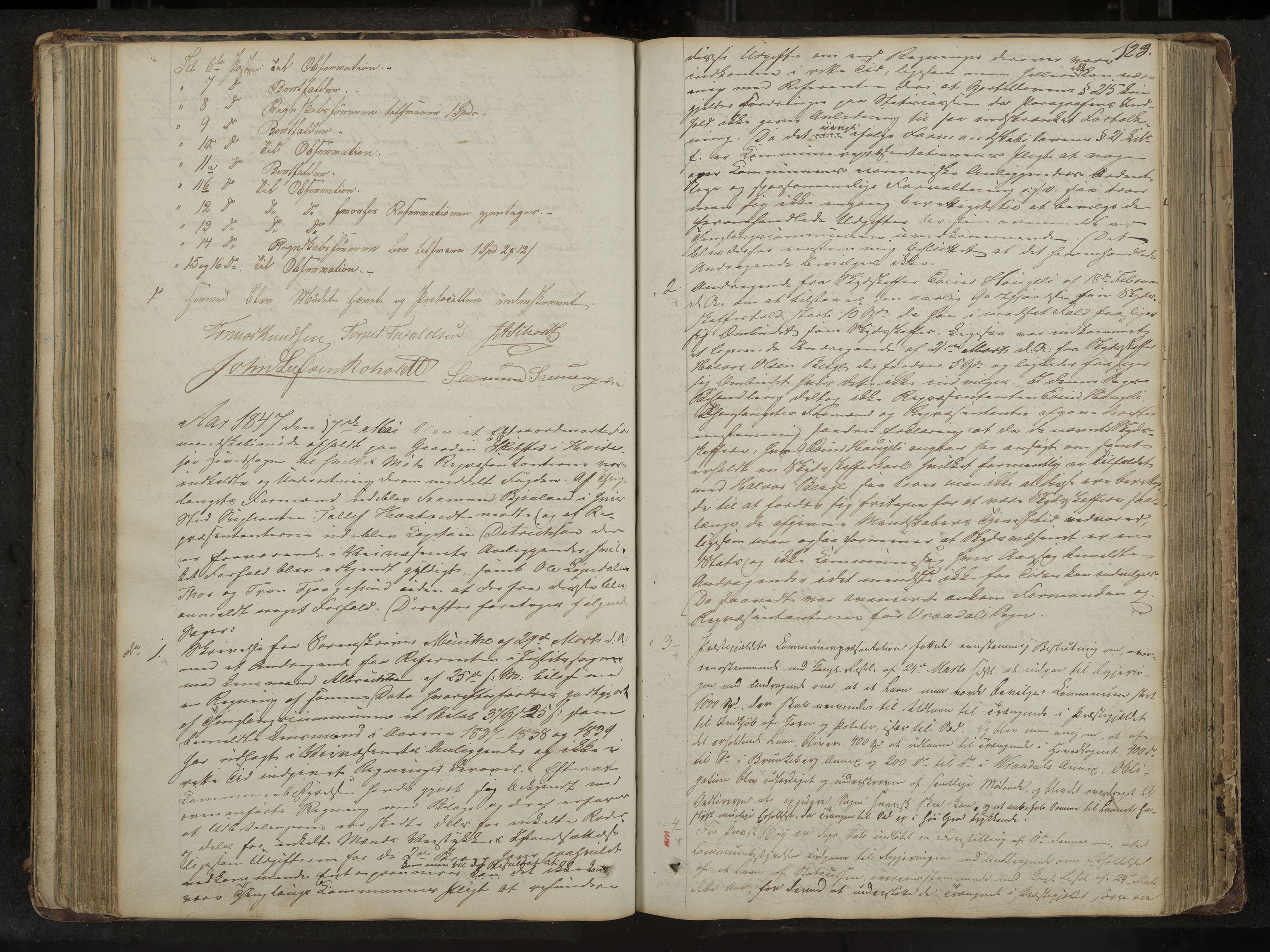 Kviteseid formannskap og sentraladministrasjon, IKAK/0829021/A/Aa/L0001: Møtebok med register, 1837-1866, p. 123