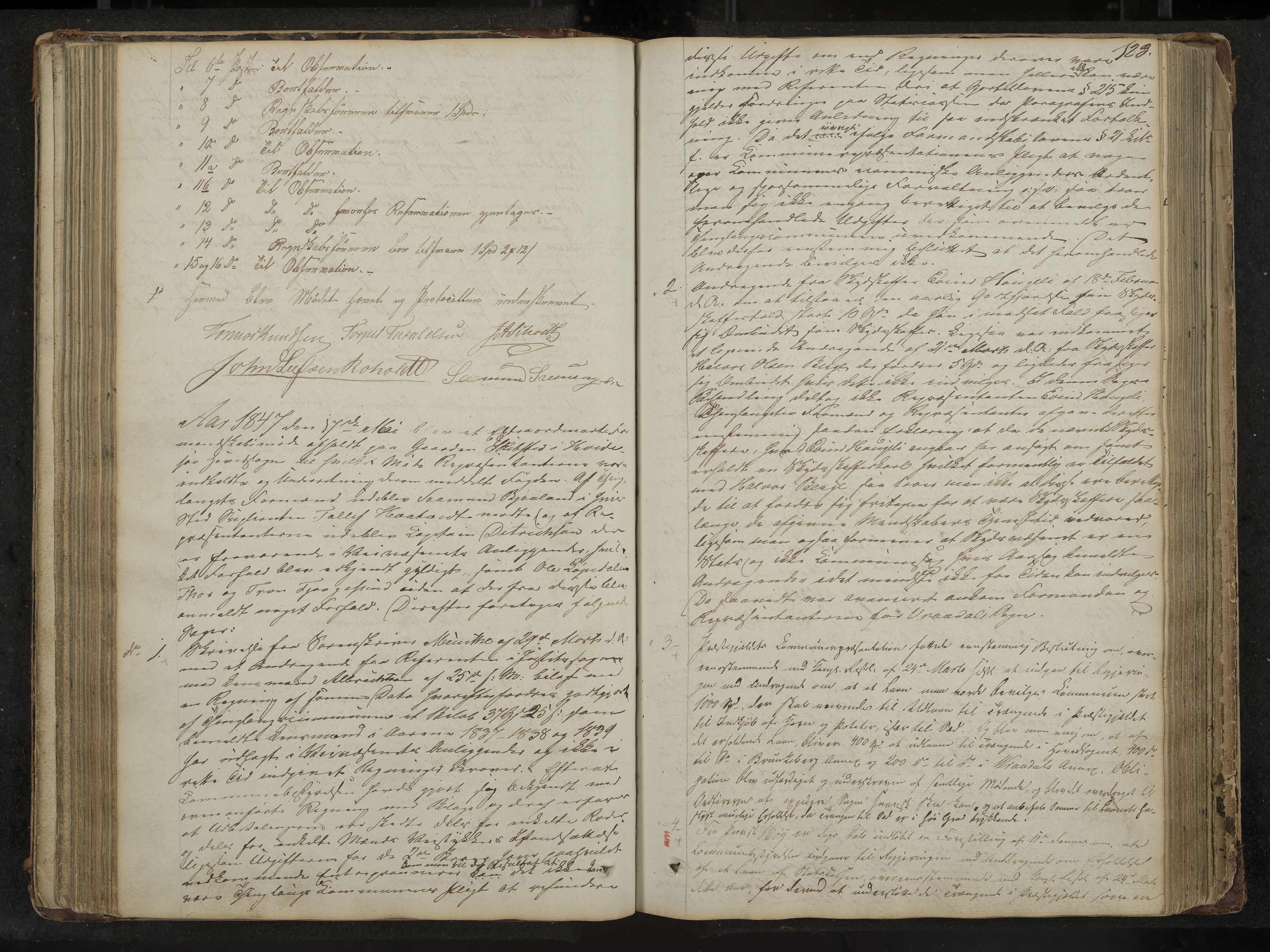 Kviteseid formannskap og sentraladministrasjon, IKAK/0829021/A/Aa/L0001: Møtebok med register, 1837-1866, p. 123