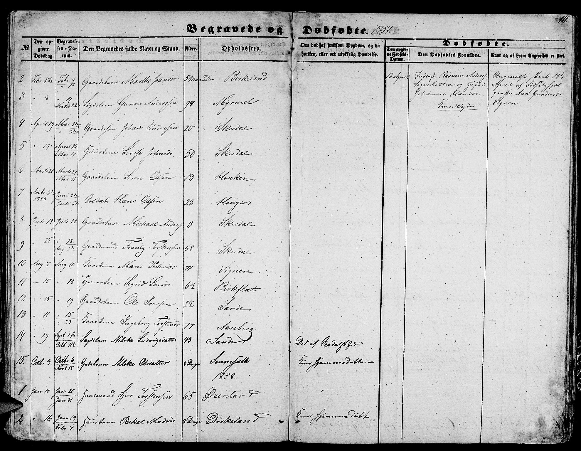 Gaular sokneprestembete, AV/SAB-A-80001/H/Hab: Parish register (copy) no. A 1, 1853-1864, p. 111