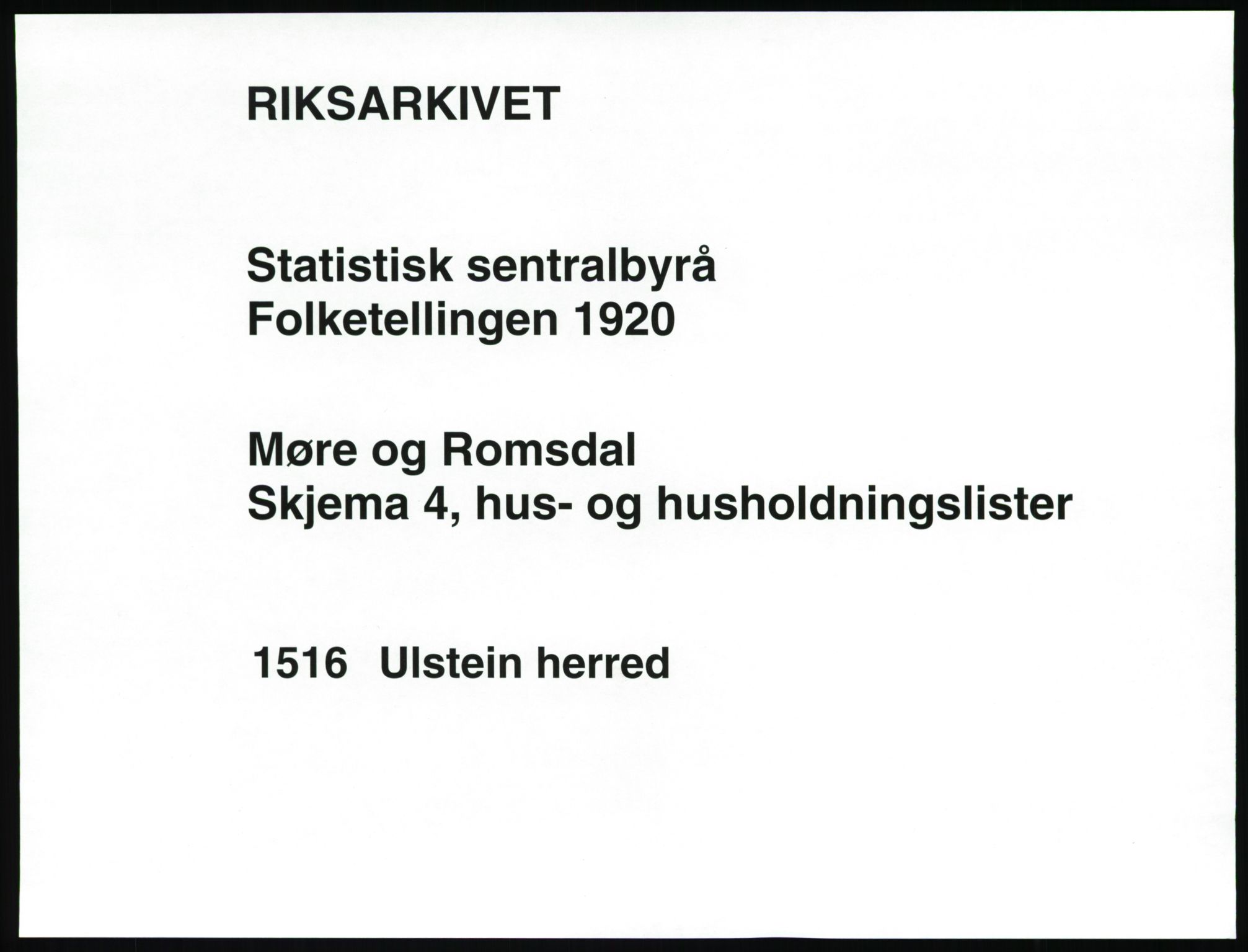 SAT, 1920 census for Ulstein, 1920, p. 44